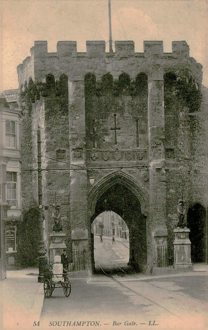 Antique Southampton England Postcard Bargate View LL Series c1910s