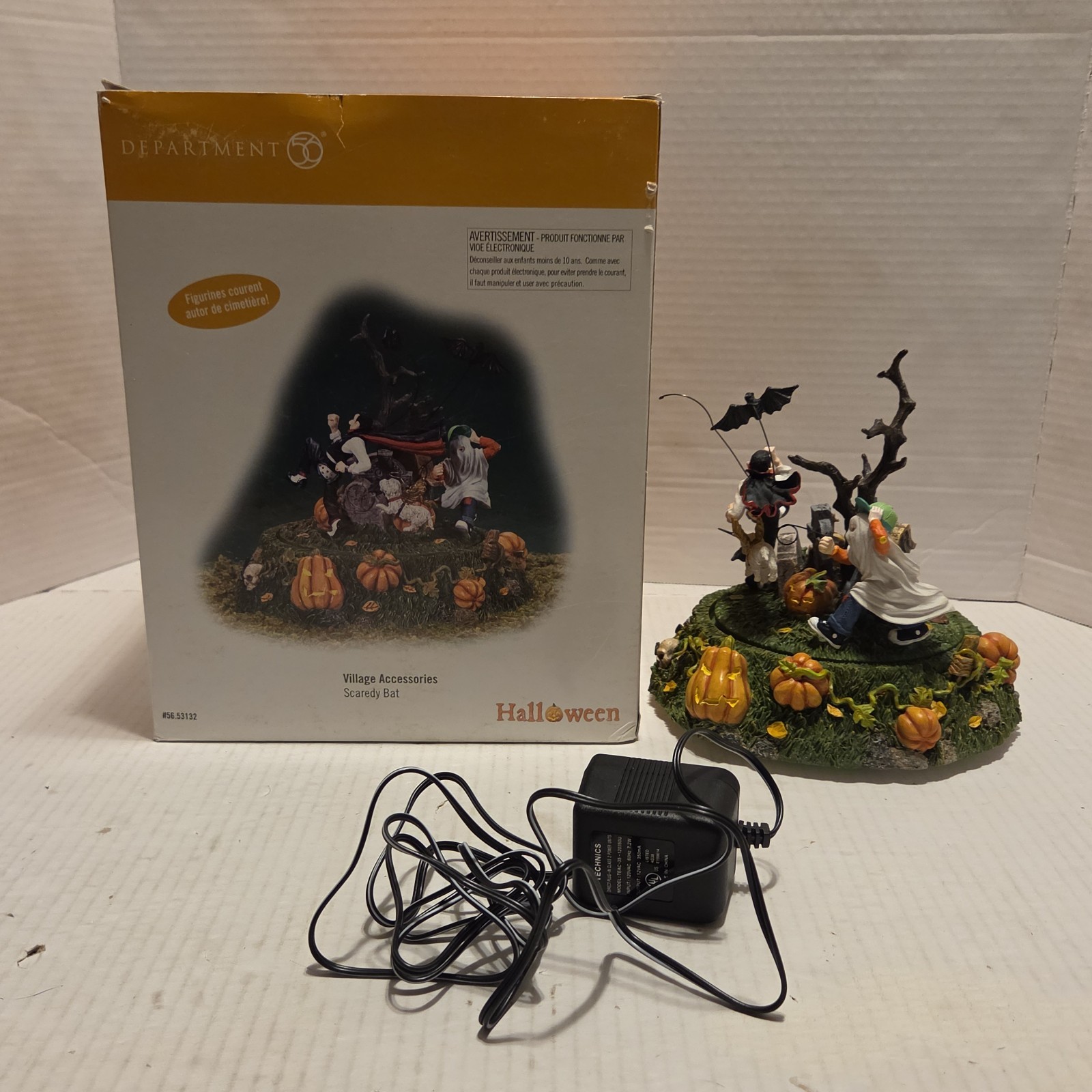 VTG 2003 DEPT 56 SCAREDY BAT 53132 ANIMATED DRACULA ORIGINAL BOX HALLOWEEN 