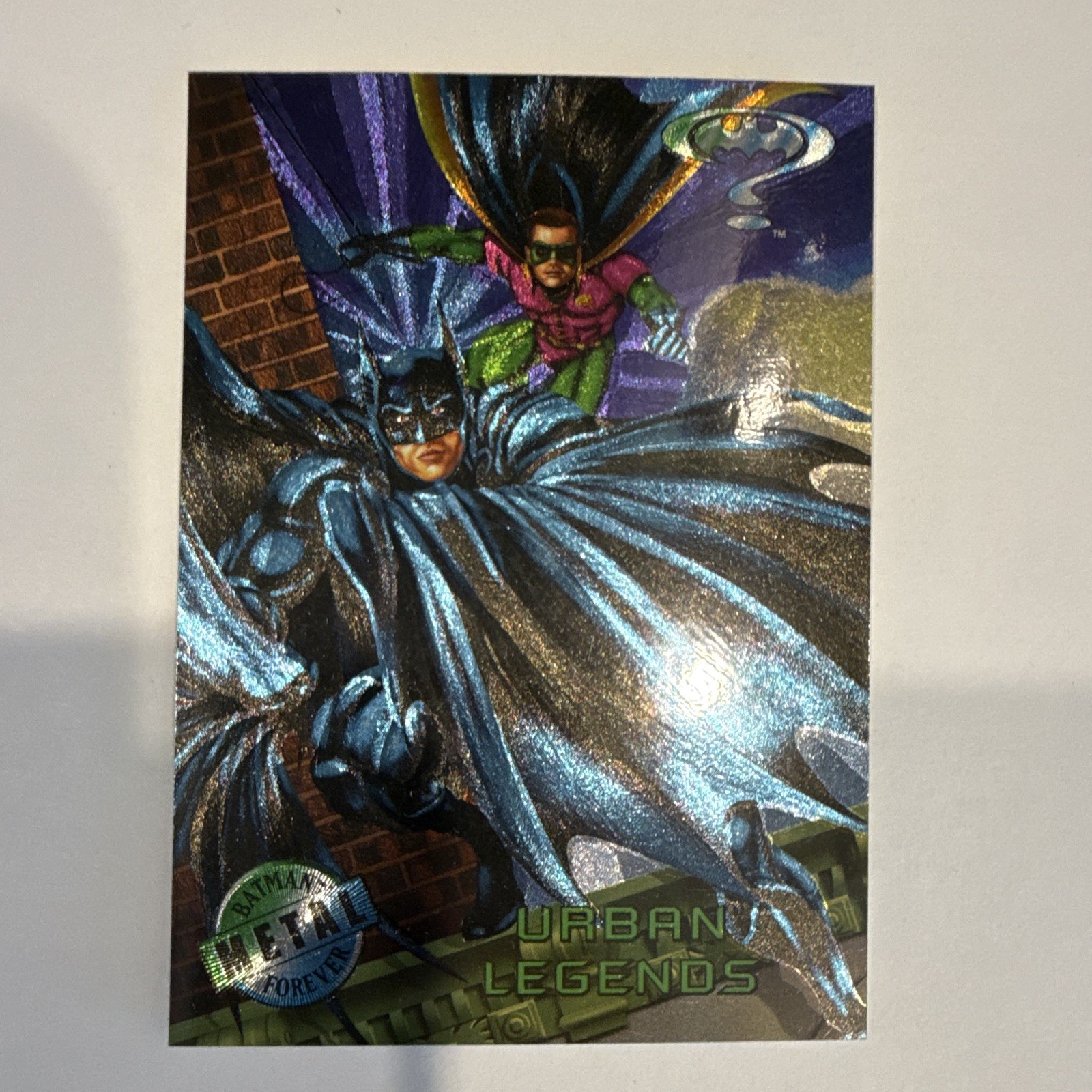 1995 Fleer DC Batman Forever Metal Trading Card #98 Urban Legends