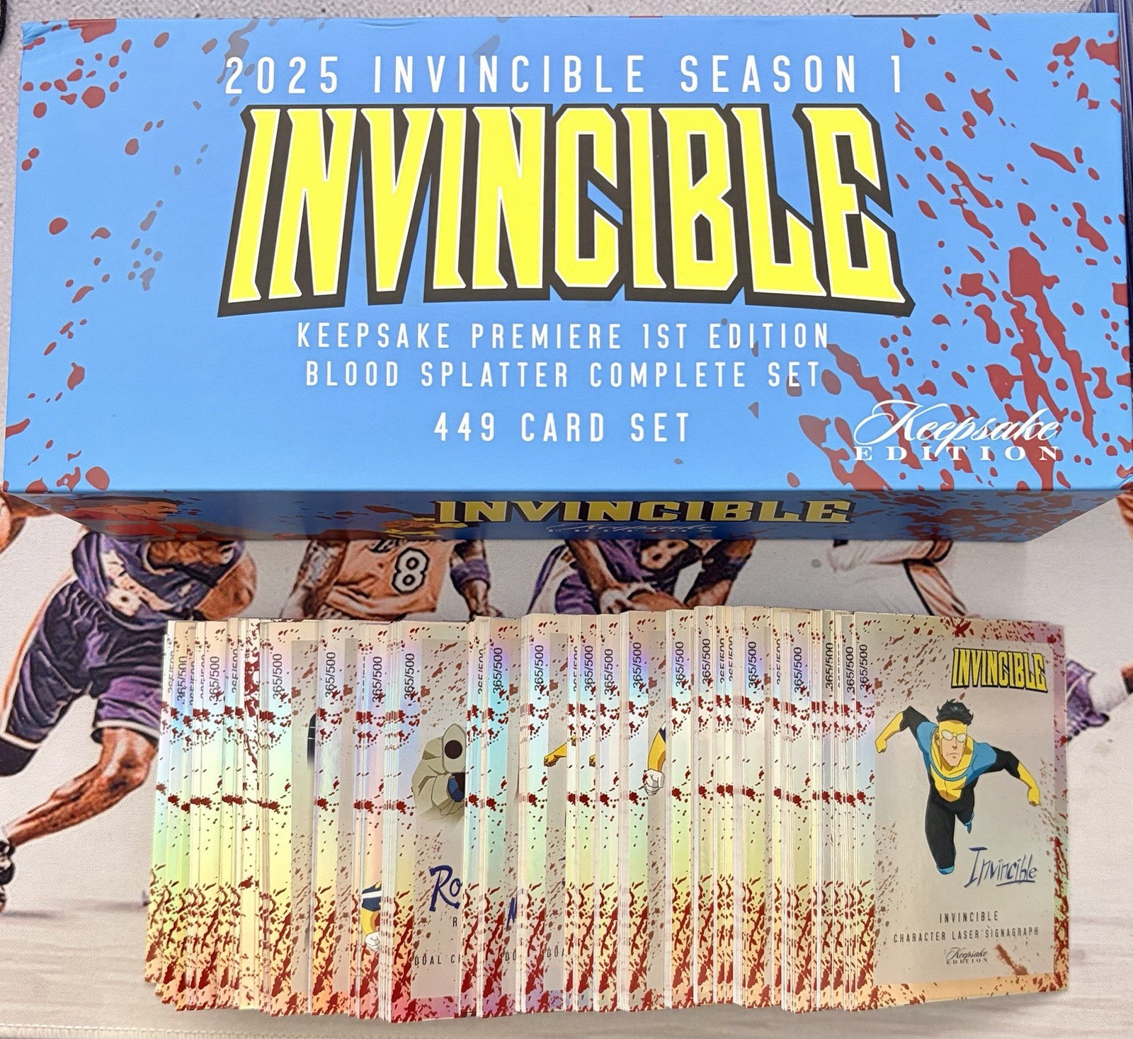 SDCC Invincible Keepsake Blood Splatter Complete Set 449 Card limited to /500