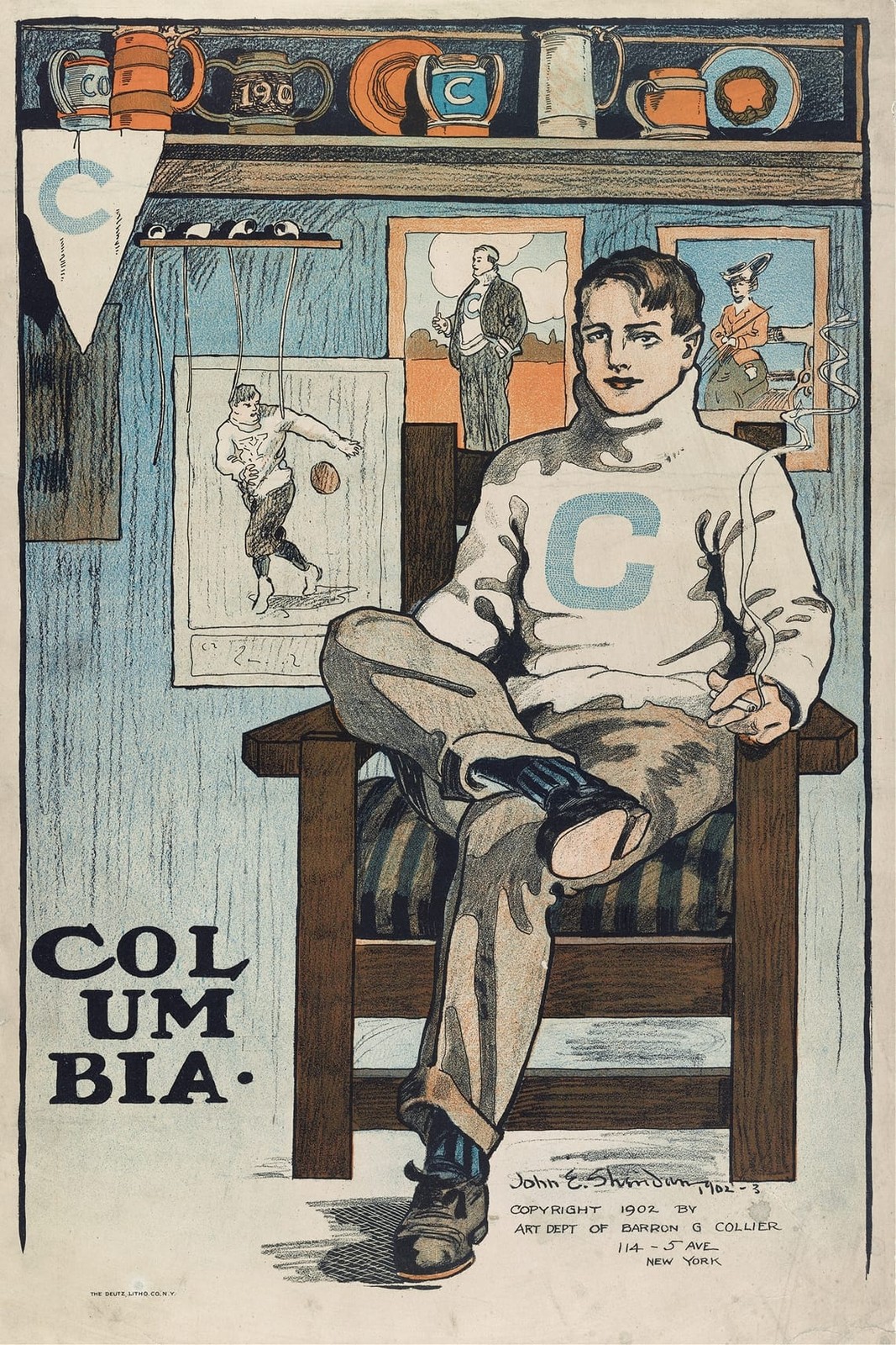 🗞️ Columbia University Poster - 1902 Vintage Style - 24x36” Premium Matte