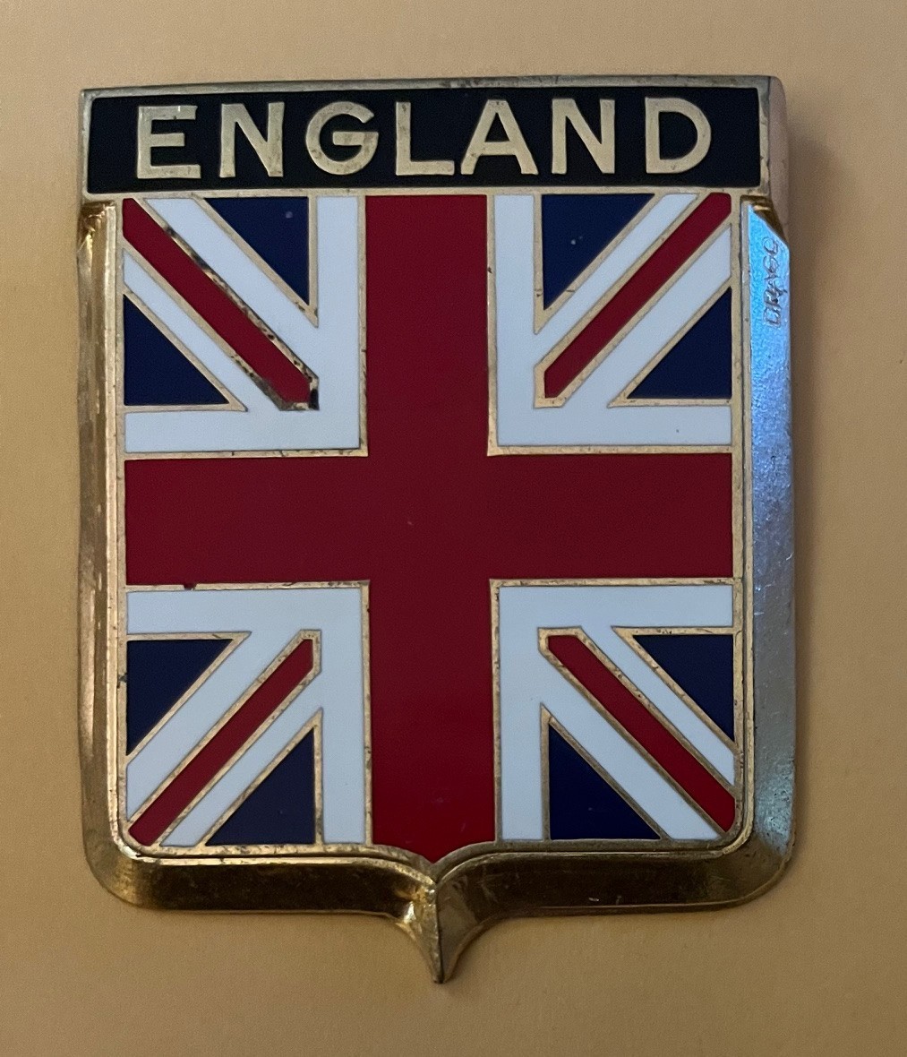 Badge auto car drago 1950s original England English British B