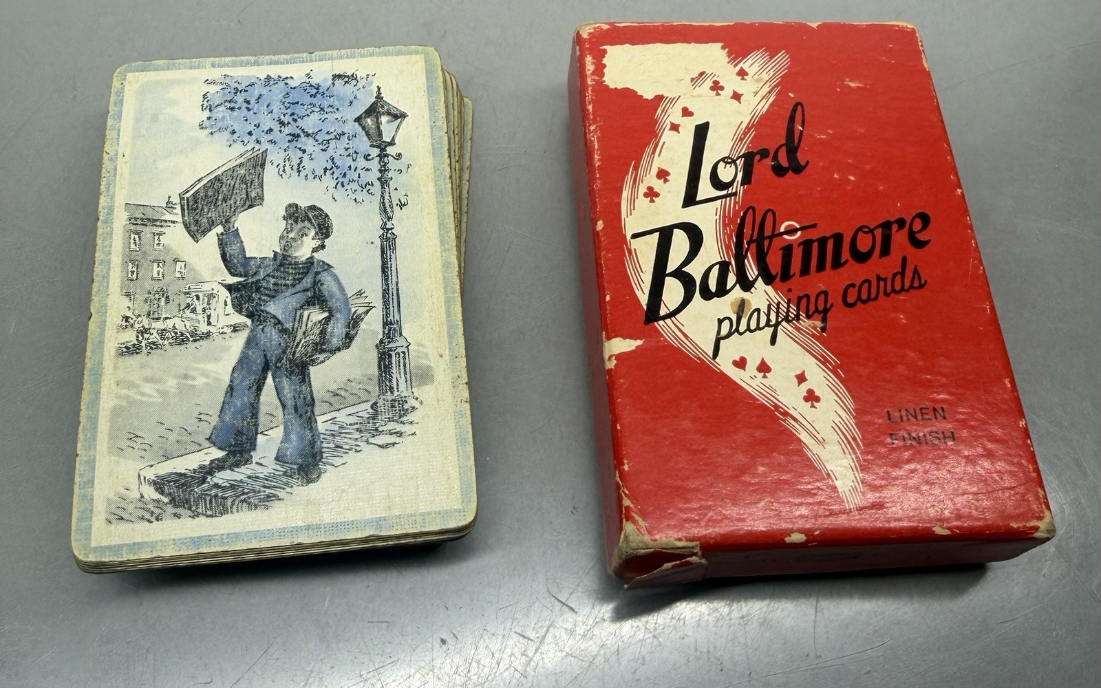 Vintage Rexall Drug Stores ~ Lord Baltimore Playing Cards ~ Worn 