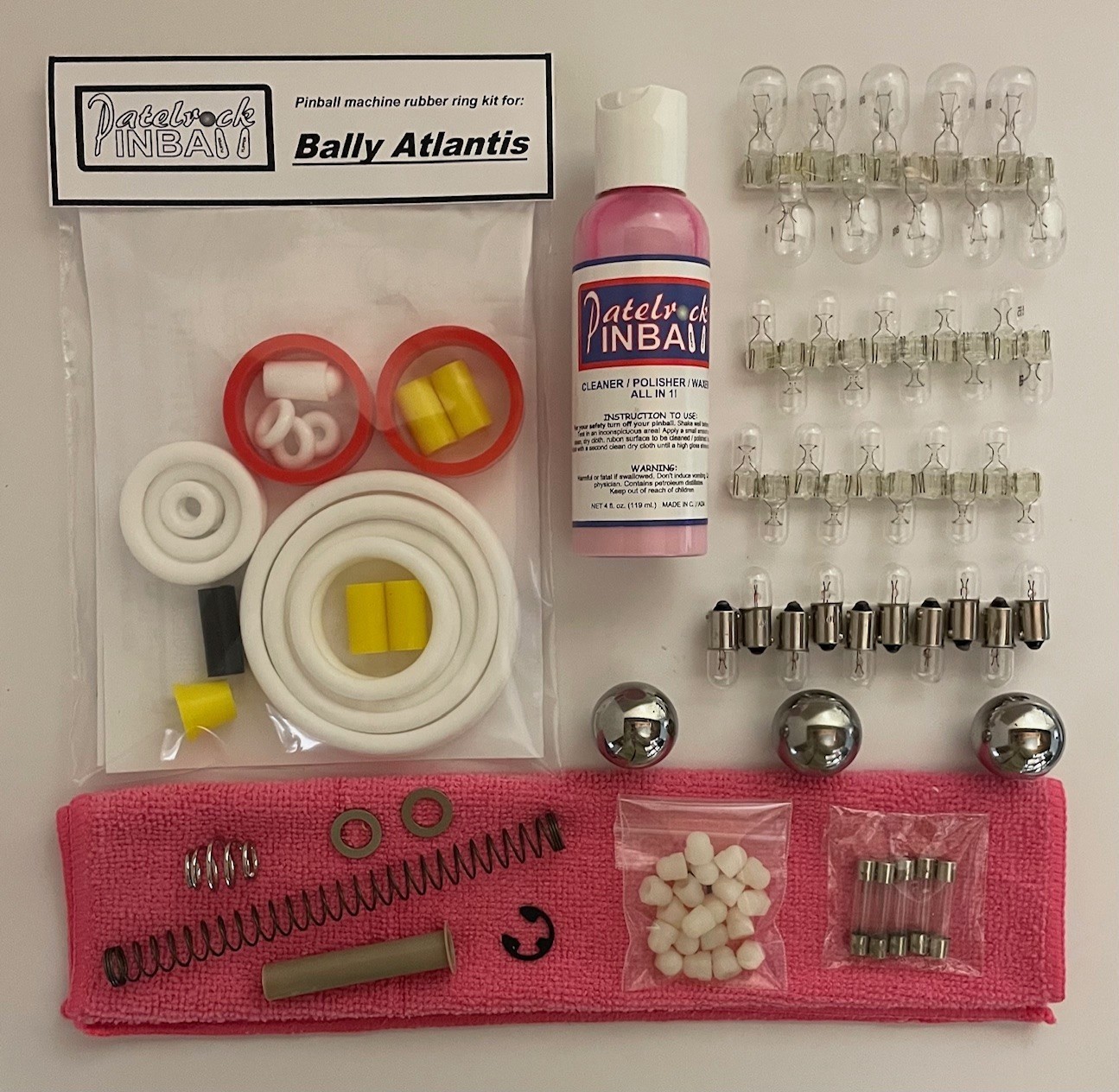1989 Bally / Midway Atlantis Pinball Machine Maintenance Tune Up Kit