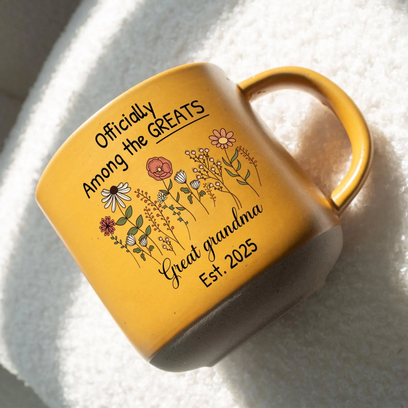 Personalized Great Grandma Pottery Mug Officially Among The Greats Mothers Day G