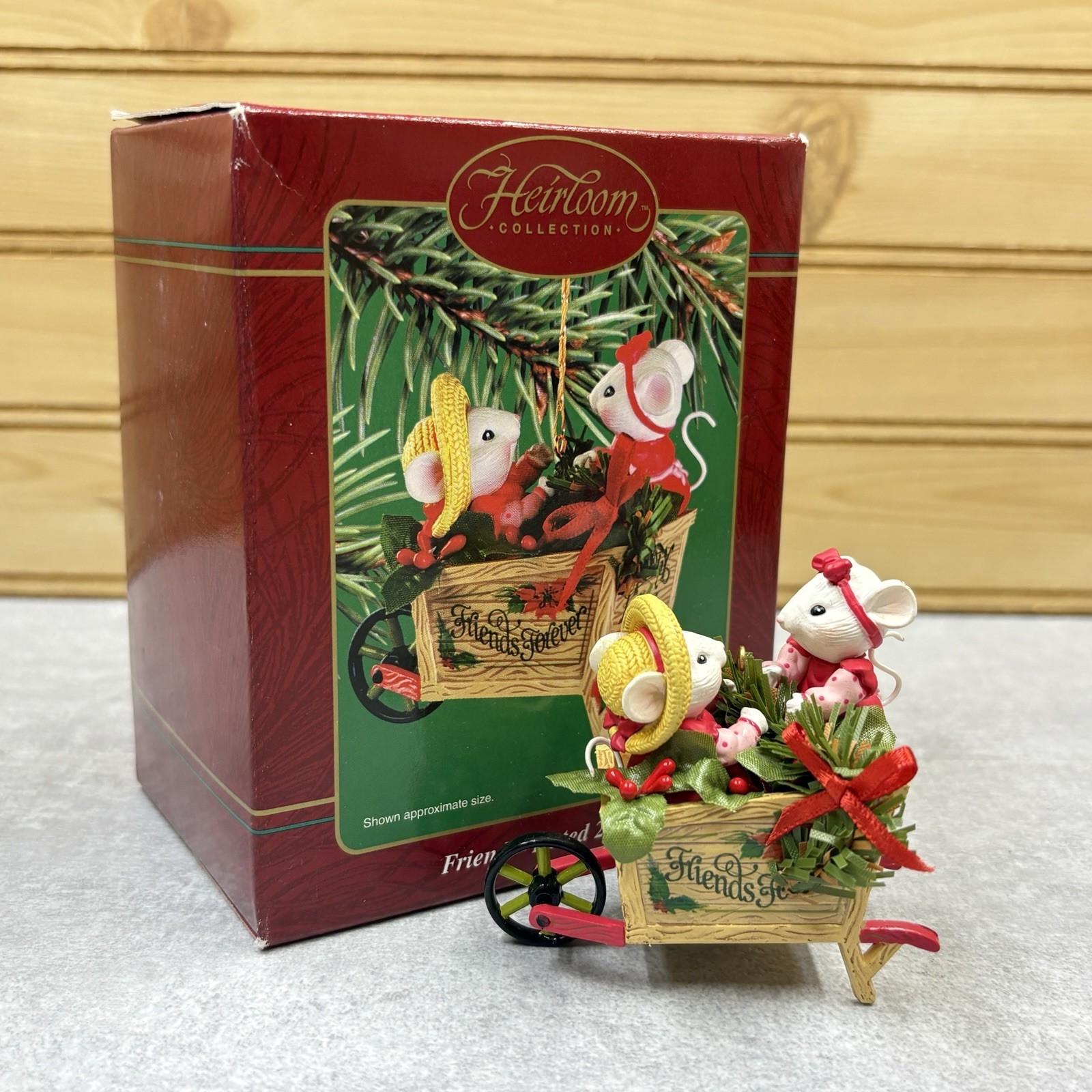 Vintage Carlton Cards Christmas Ornament Mouse Friend 2002 Heirloom Collection