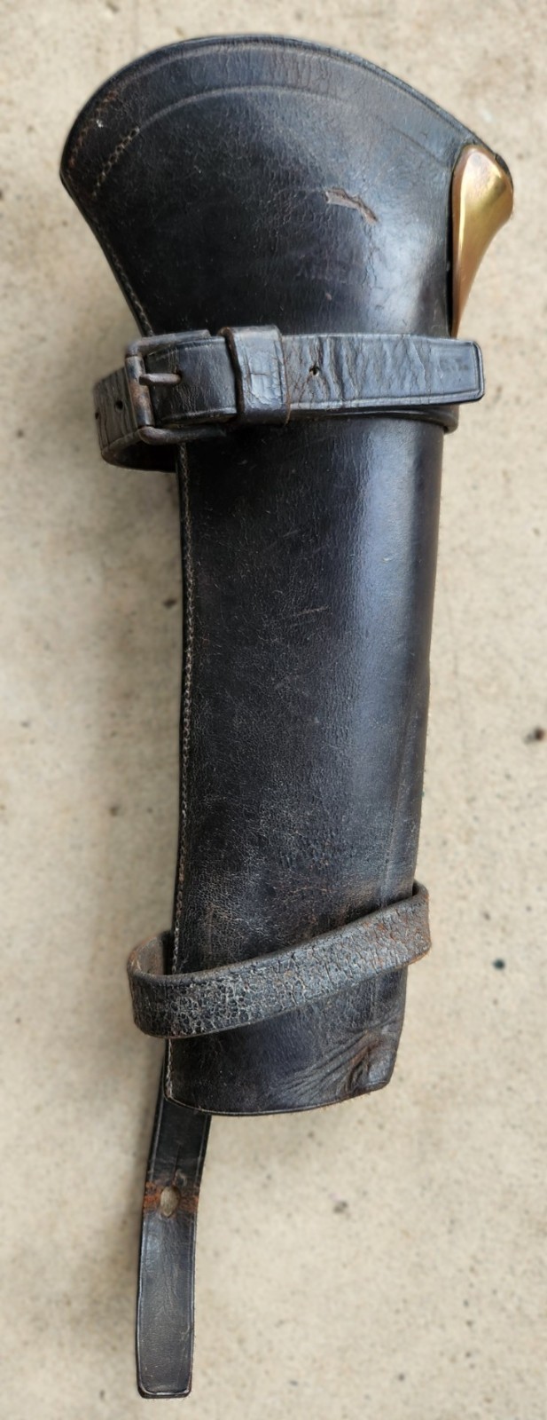 US Indian Wars M1887 Cavalry Carbine McClellan Leather Boot Scabbard RIA 45-70