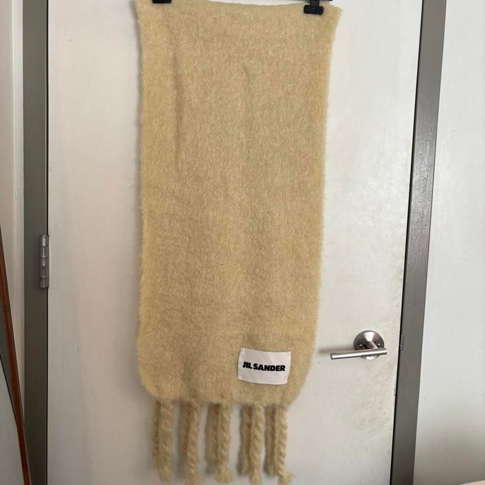 Jil Sander Butter Yellow Mohair Scarf