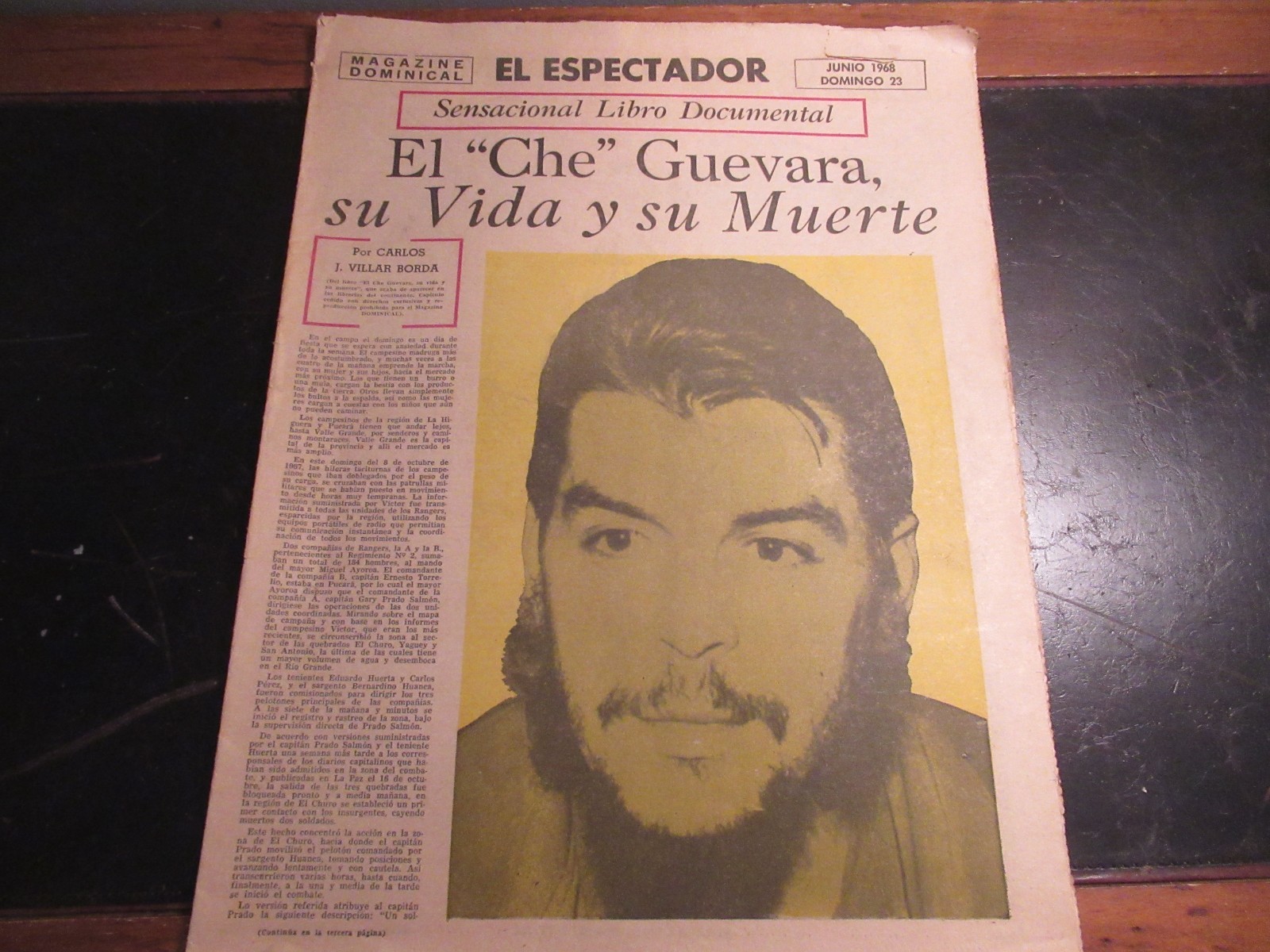 El Che Guevara 1968 Newspaper Magazine El Espectador Old Vintage In Spanish