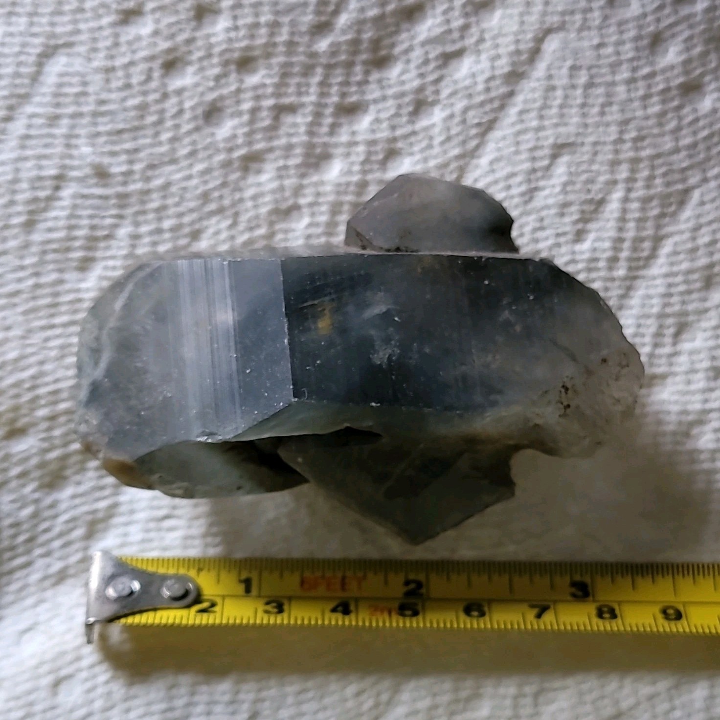 Natural very Rare Blue Rutile QUARTZ, Multiple Terminations,  Blue, 8cm