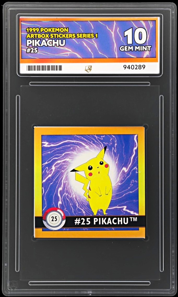 1999 Pokémon Artbox Stickers Series 1 Pikachu Sticker Rare #25 English Pop 1 