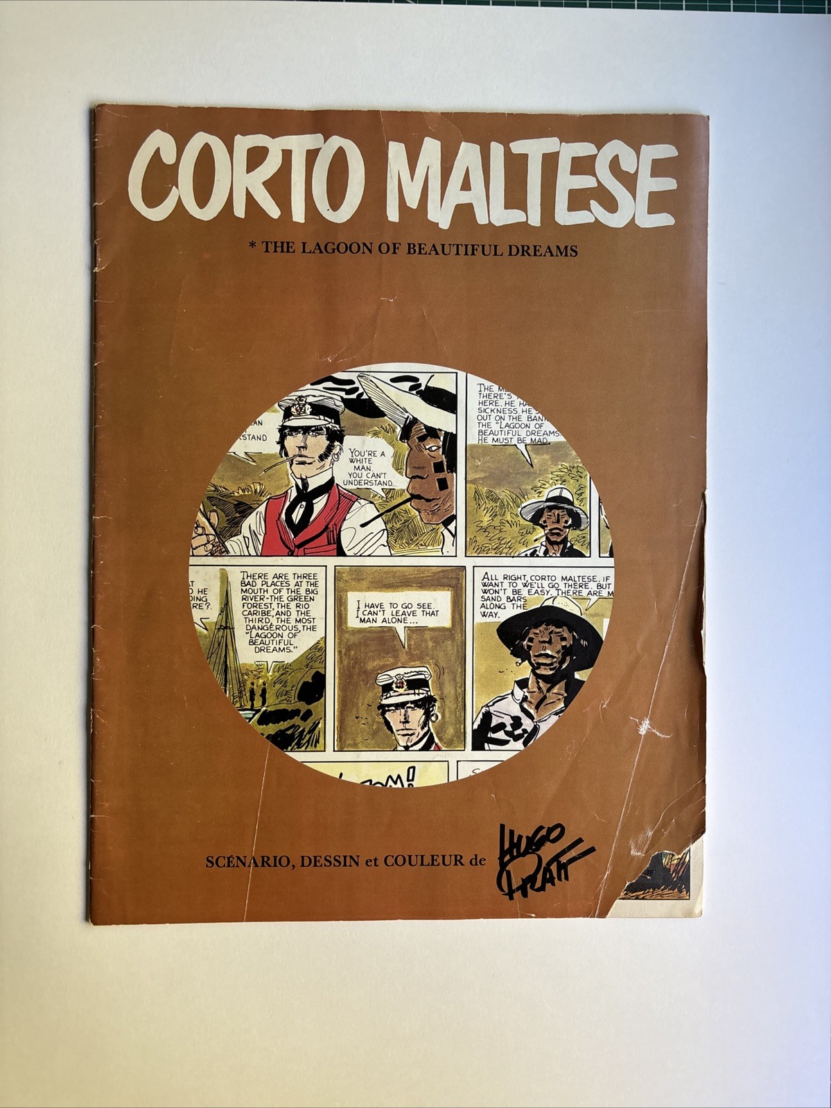 CORTO MALTESE LAGOON OF BEAUTIFUL DREAMS 12x16” SIZE COMIC RARE HUGO PRATT