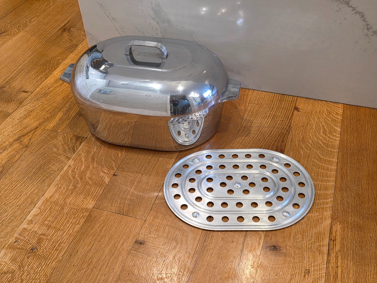 Wagner Ware Sidney O Magnalite 4267-P  13 Qt Roaster w/ Lid & Trivet Dutch Oven