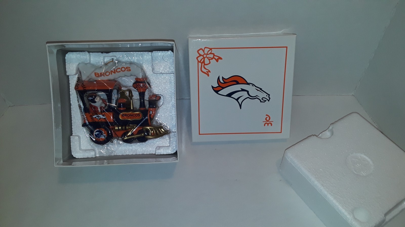 2005 Denver Broncos Danbury Mint Locomotive Train Christmas Ornament