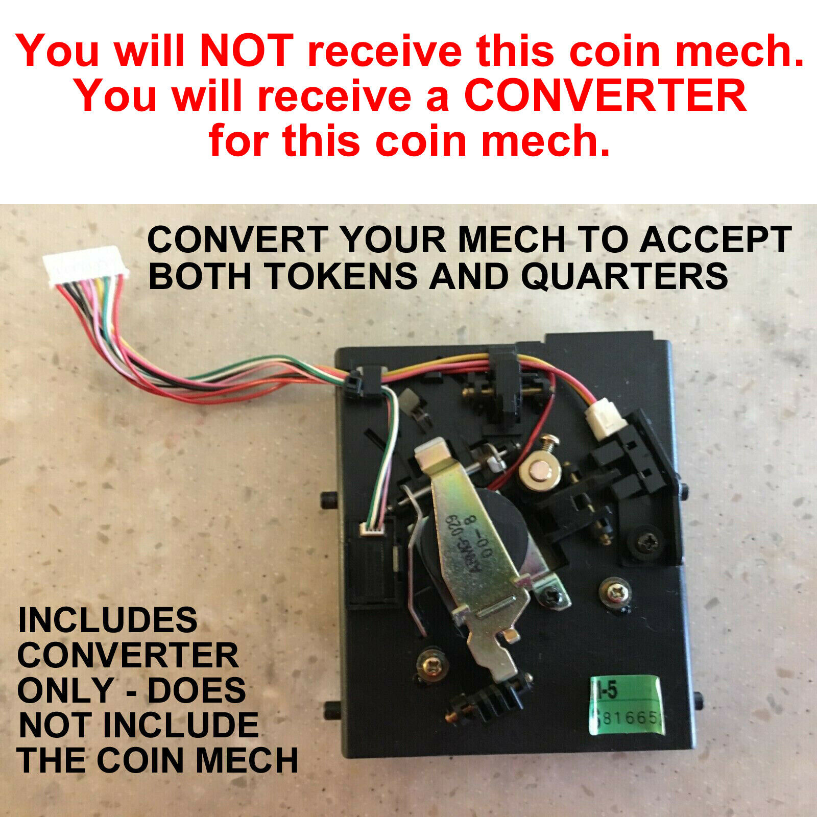 $.25 CONVERTER FOR PACHISLO SLOT MACHINES - Converter ONLY not the coin mech