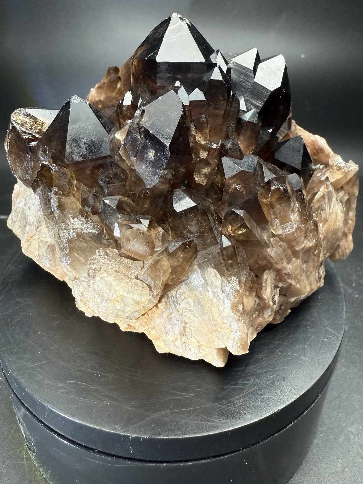 Stunning XL Congo kundalini smoky citrine cluster specimen