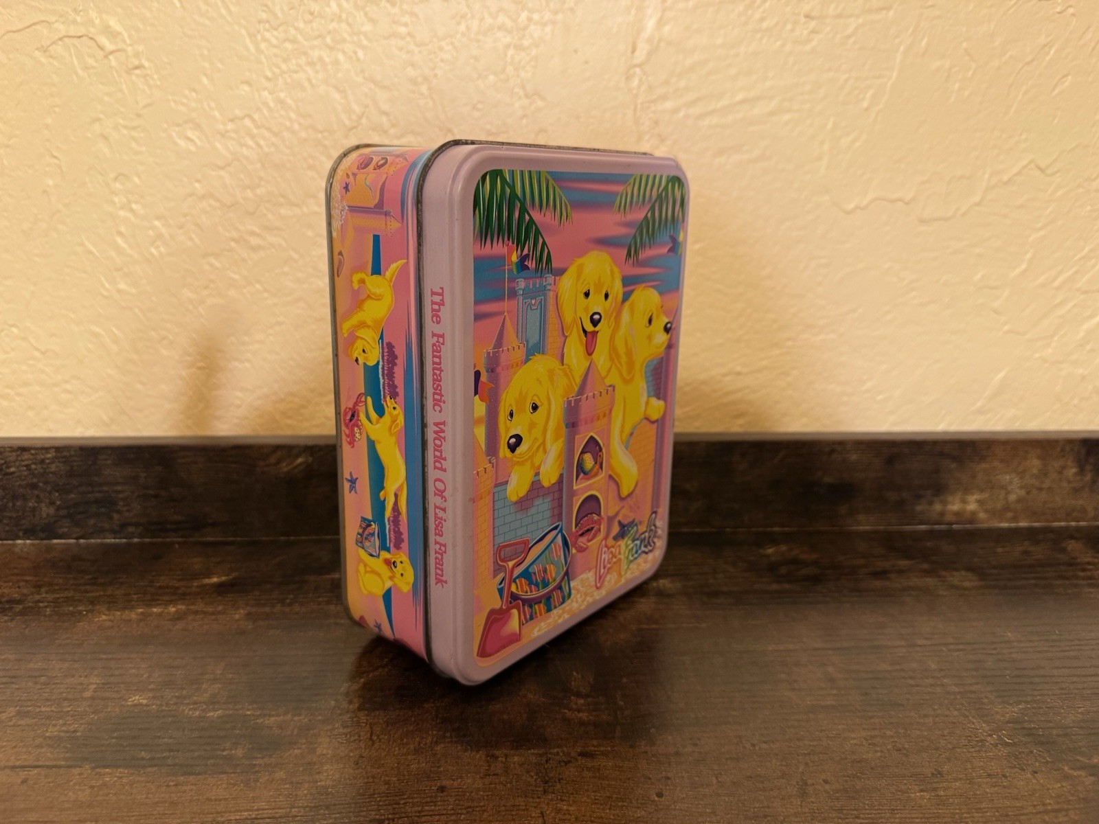 Vintage Lisa Frank Caymus Sandcastle Puppies Collectible Tin 90s