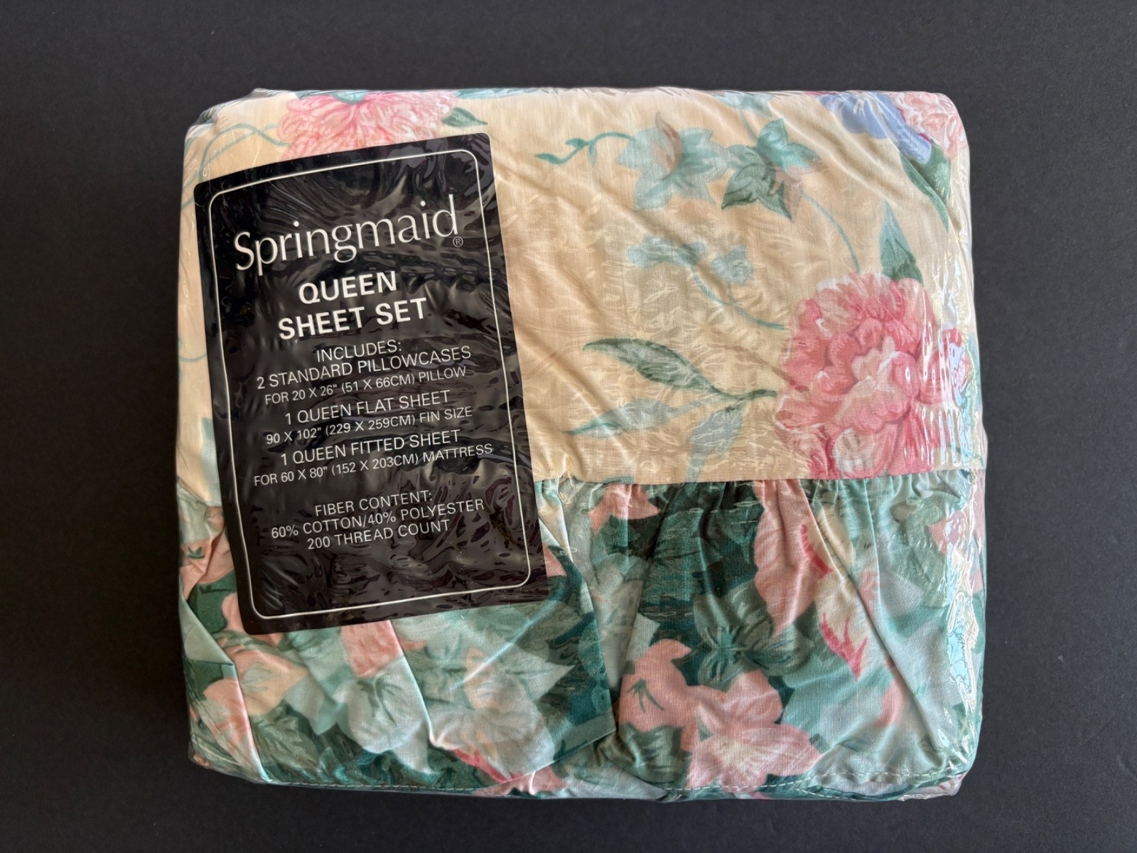 VINTAGE SPRINGMAID QUEEN SHEET SET 