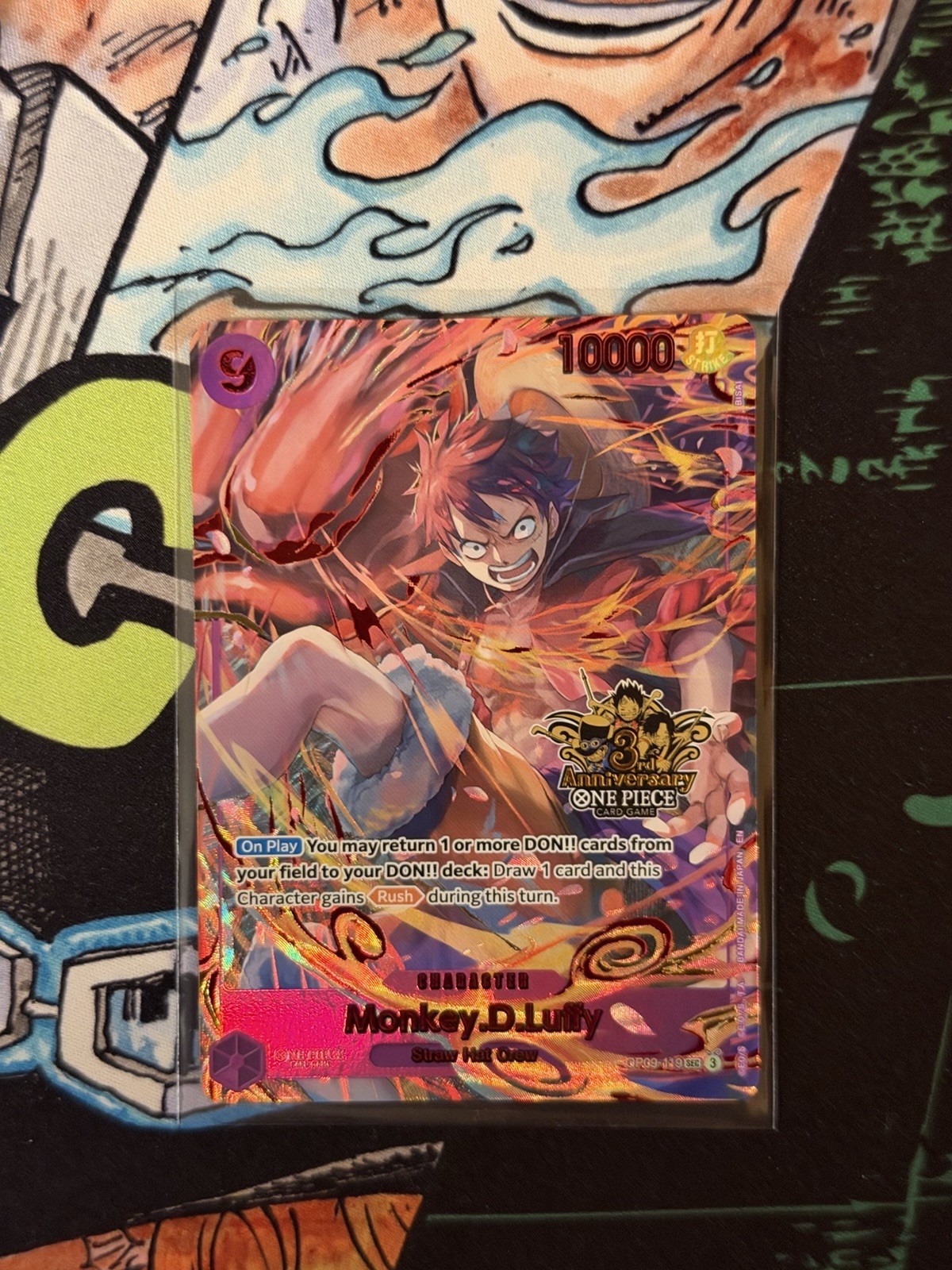 One Piece Card Game Monkey D. Luffy OP09-119 3rd Anniversary English