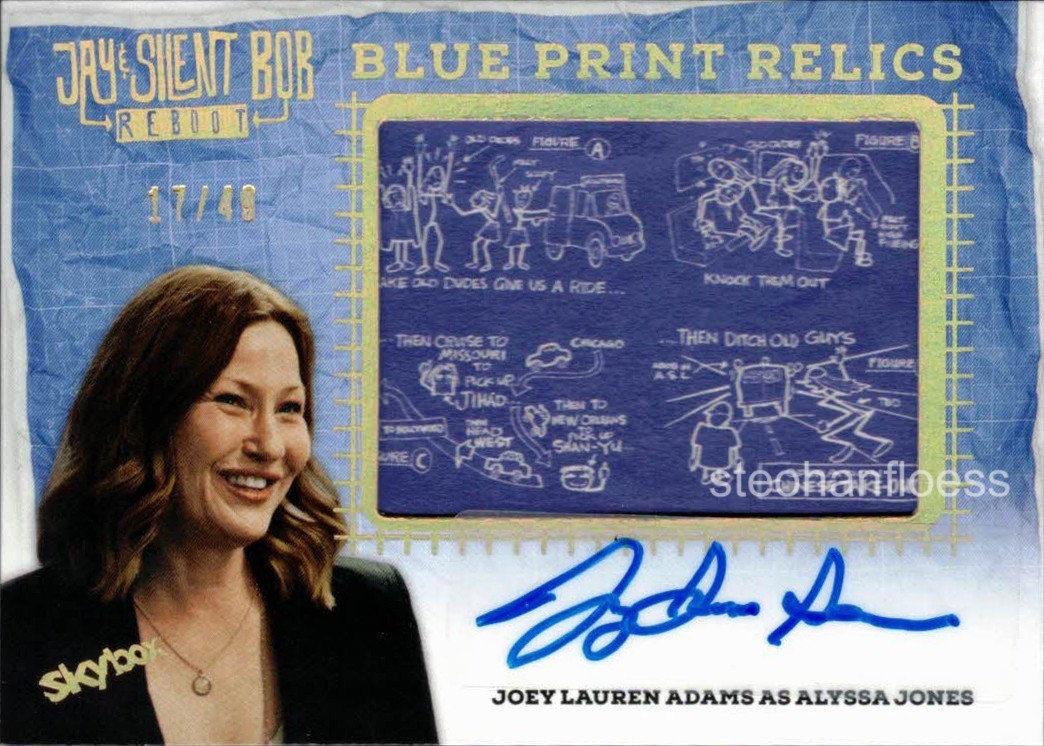 Jay & Silent Bob Reboot Blue Print Relic Joey Lauren Adams Auto Autograph 17/49