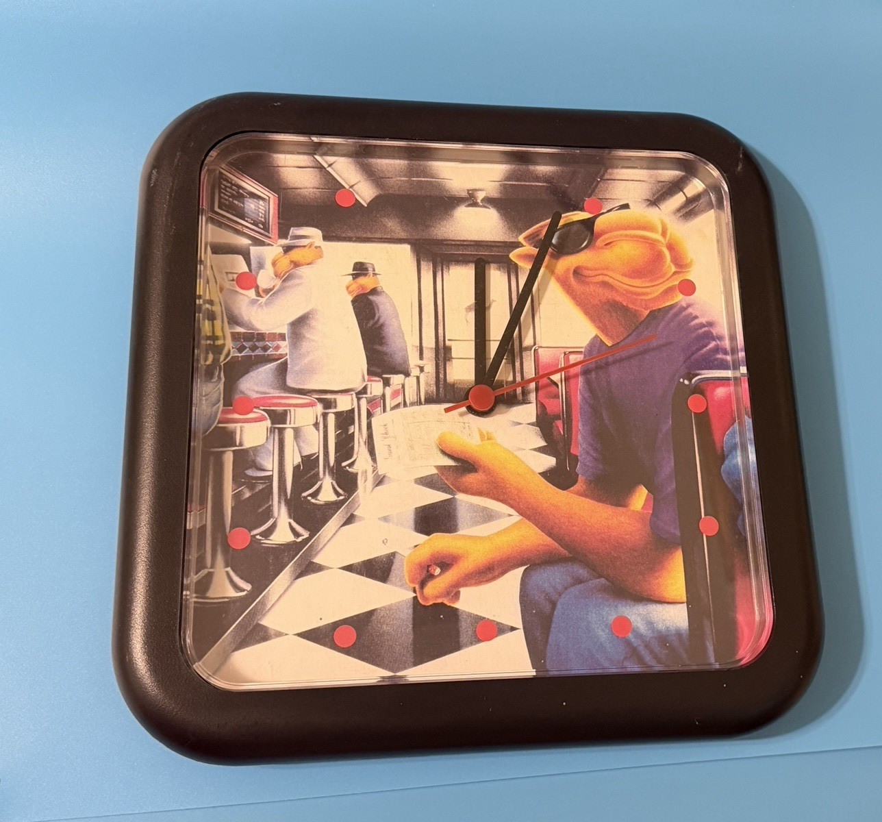 Vintage Joe Camel Advertising Wall Clock  Cigarettes Promo Diner Scene Works