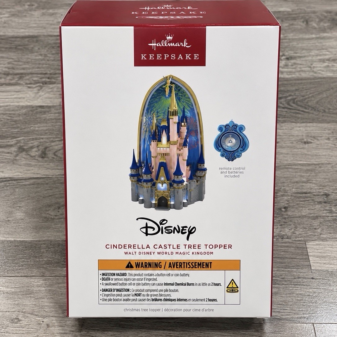 Hallmark 2026 Walt Disney World Cinderella Castle Tree Topper with Light & Sound