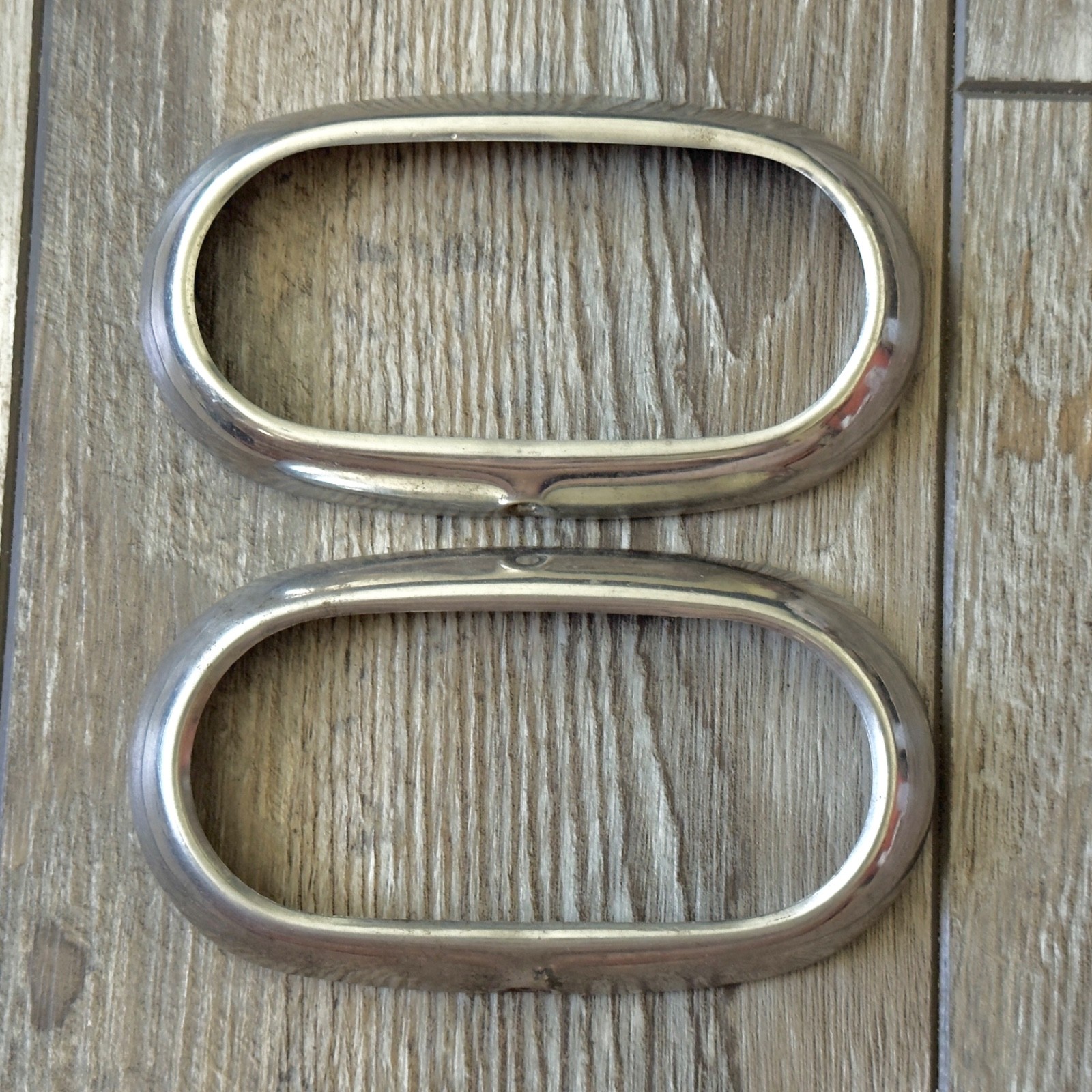 OEM Vintage Oval Tail Parking Light Bezel Trim Lot of 2 Read