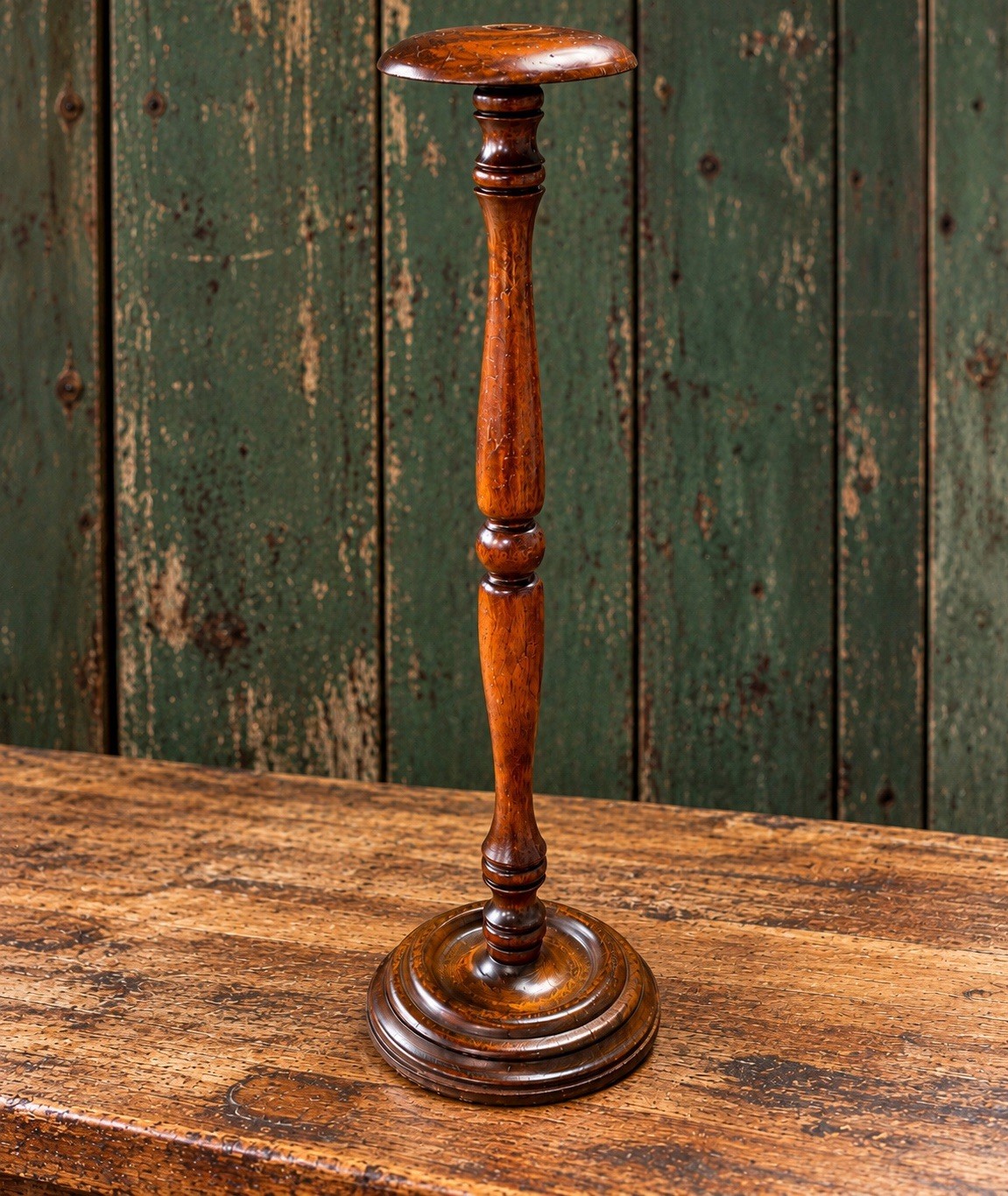 Vintage Wood hat stand table top display general store Primitive Antique Tall