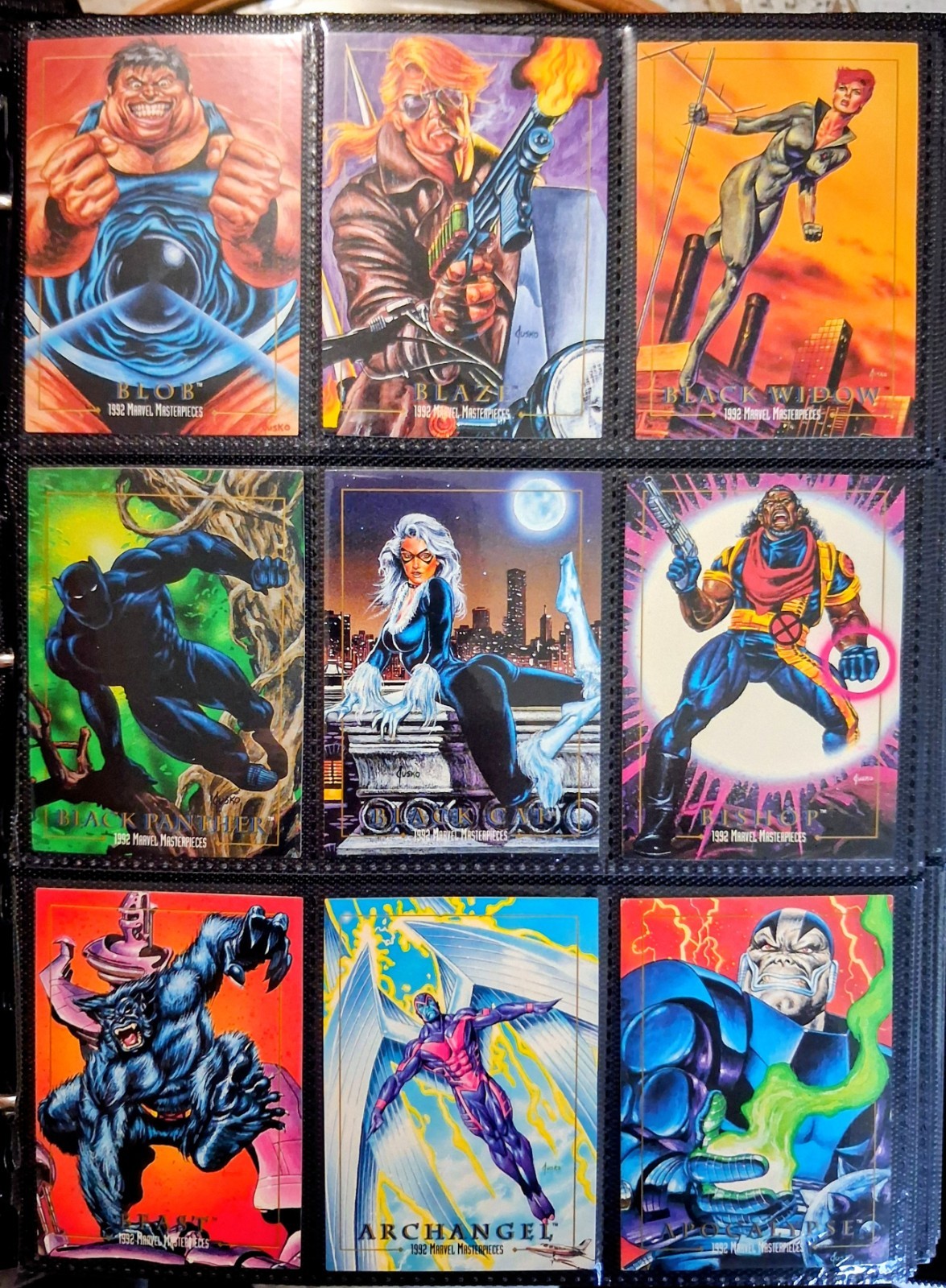 1992 MARVEL MASTERPIECE FULL Base Set + 5 Etched Foil Cards First Series