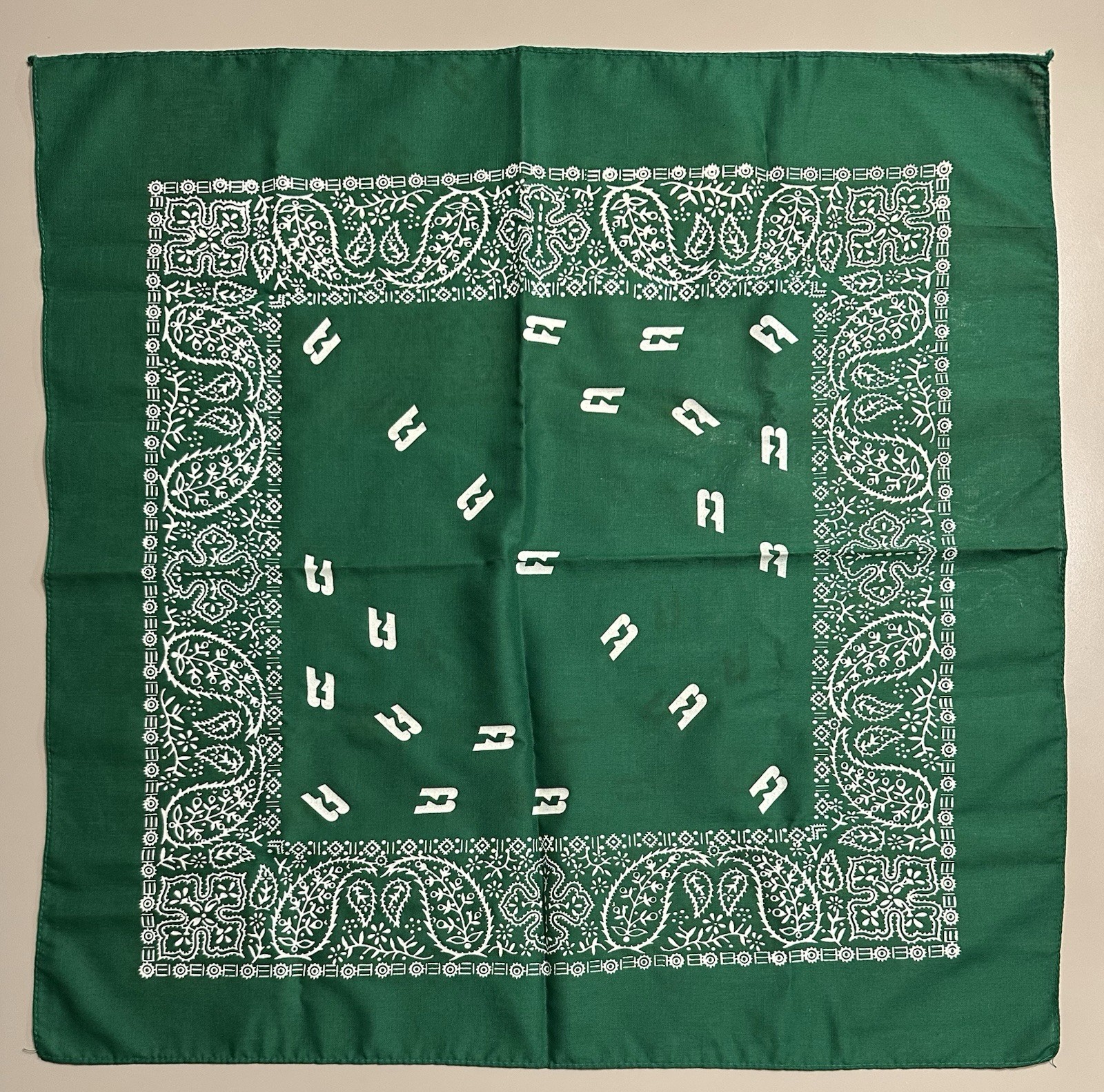 Vintage Burlington Northern Railway Hanky - Bandana - Handkerchief - BN Railroad