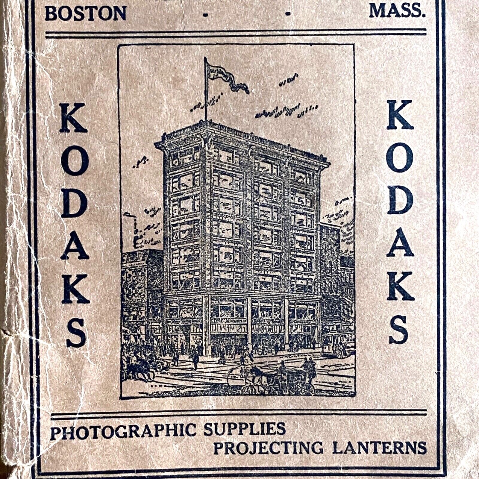 1910s IVER JOHNSON SPORTING GOODS antique photo film folder KODAK PRINTS Boston