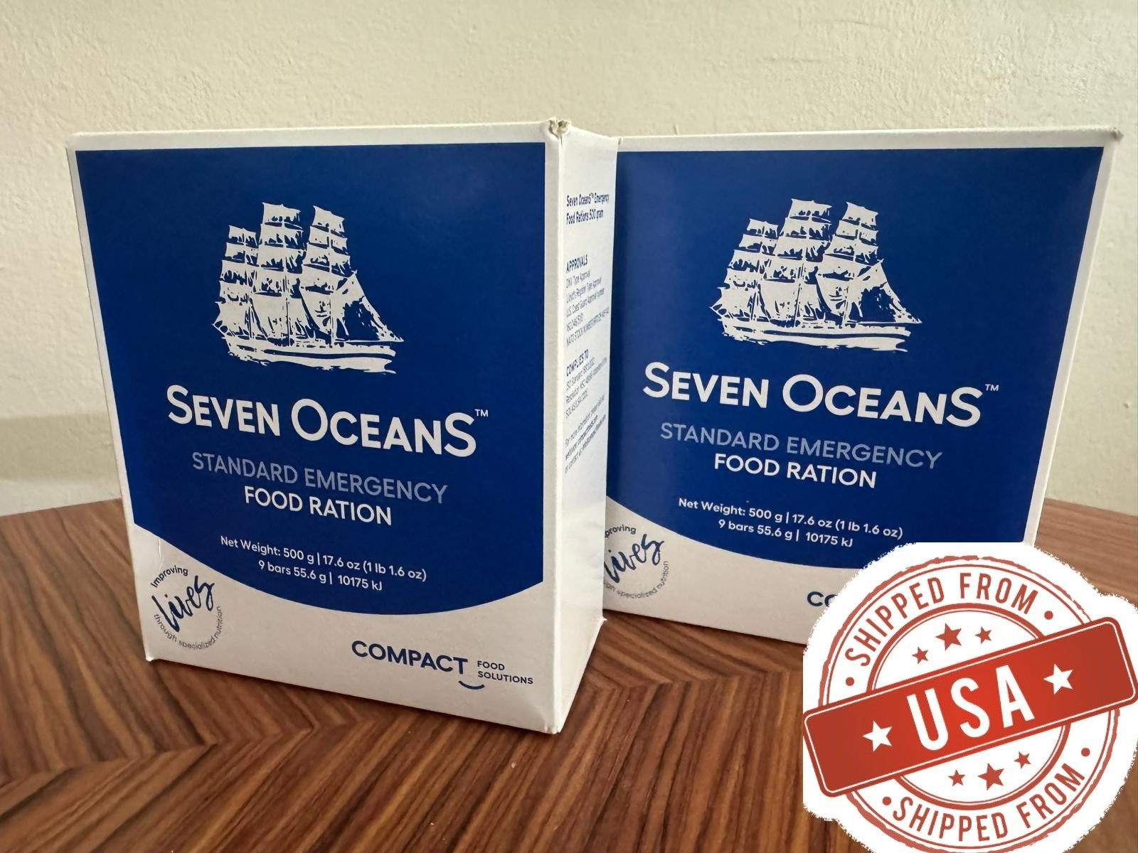 Seven Oceans 2 PACK - Army Camping Survival Standard Emergency Food Ration,500g