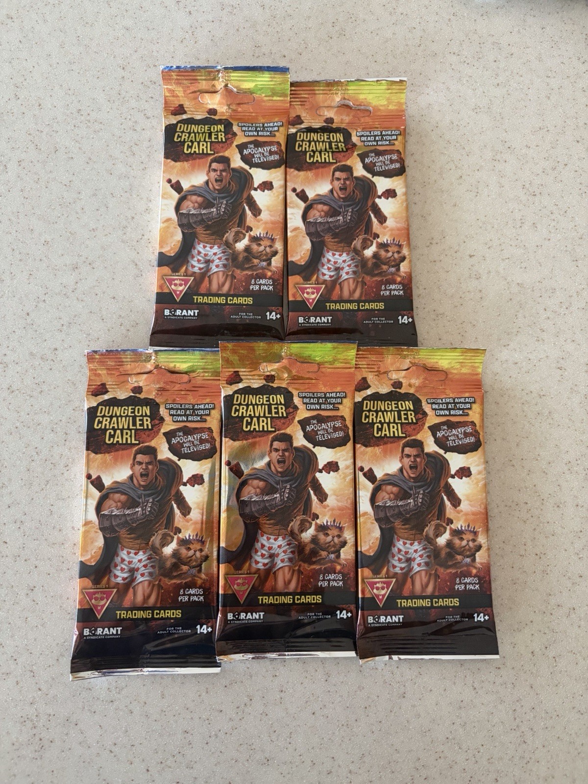 Dungeon Crawler Carl Series 1 Trading Card Sealed Packs Borant Princess Donut X5