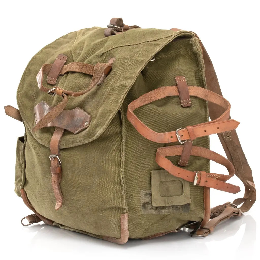 Surplus, Romanian Army Canvas Backpack and Helmet