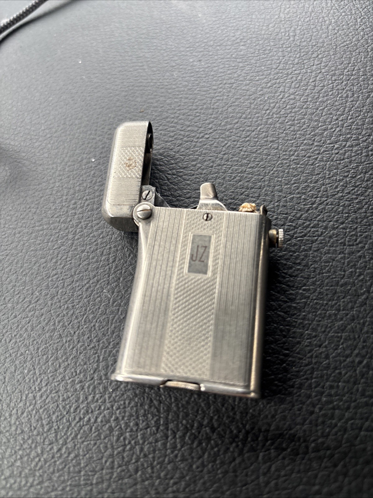 Vintage Old Thorens Double Claw Pocket Lighter Art Deco Switzerland NICE