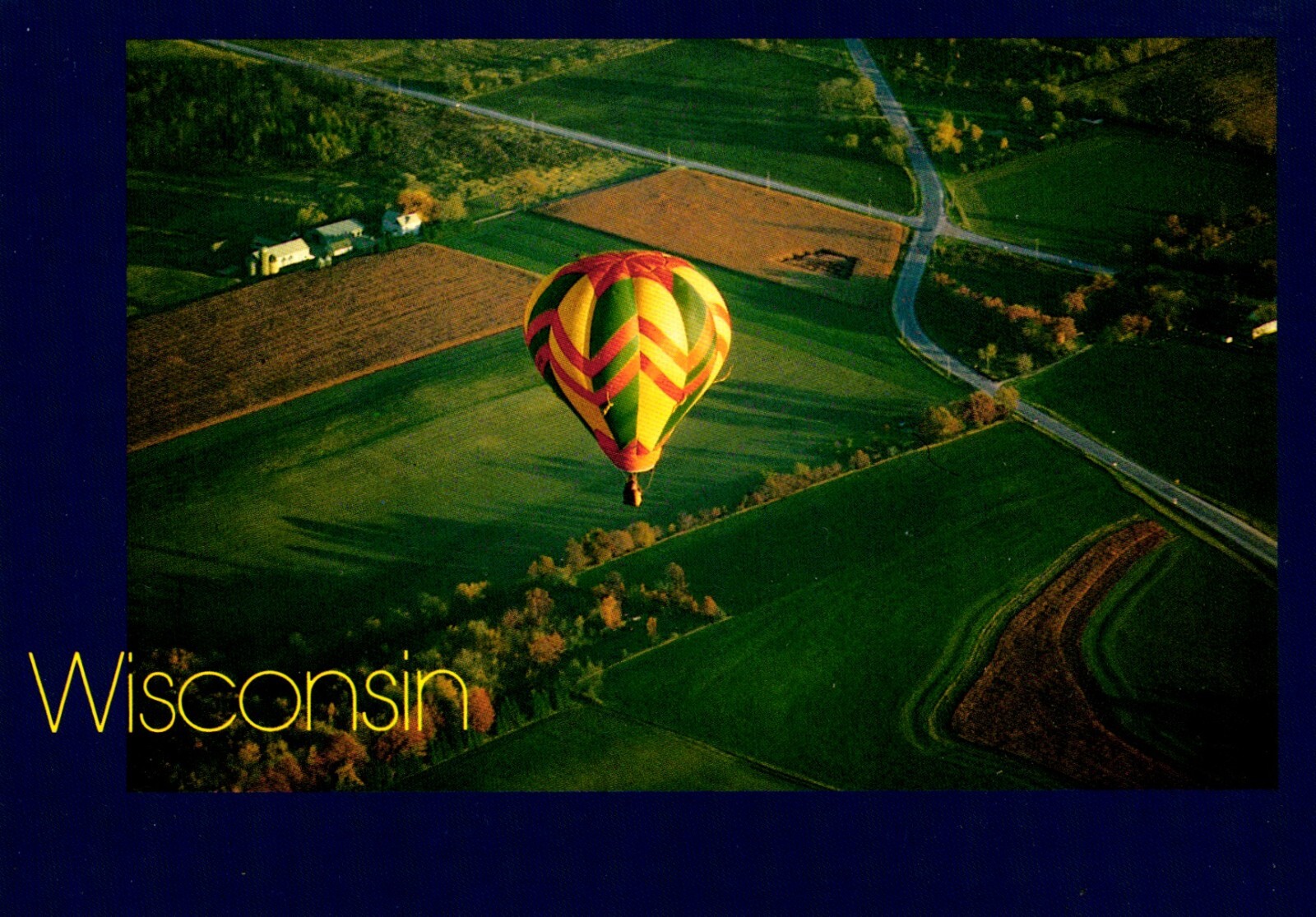 Hot Air Balloon Over Wisconsin Postcard