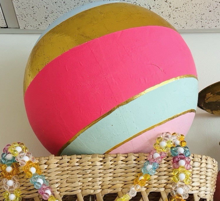 Glitterville Studios Color Couture Stripe Ball NWT