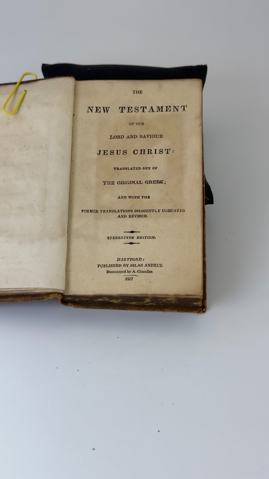 Antique 1827 New Testament- Handwritten American Religious Journal Exceptional