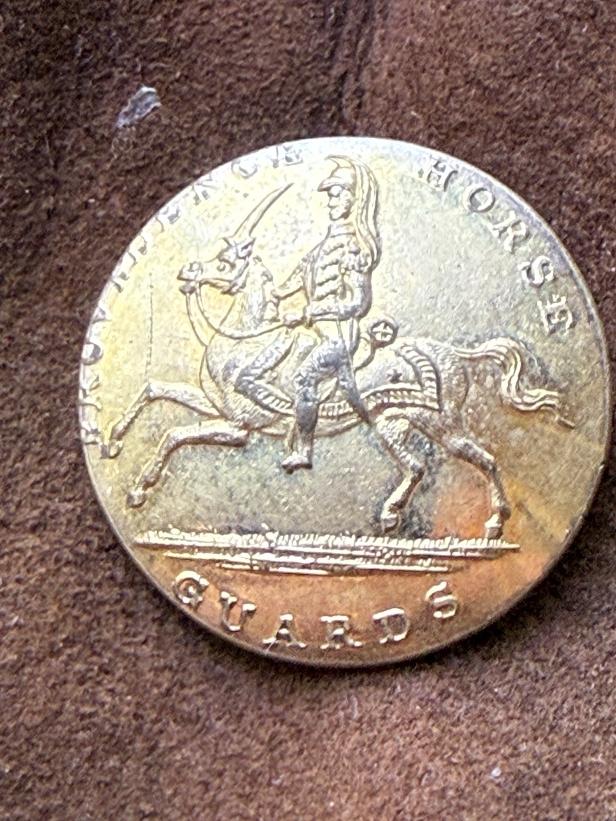 PRE CIVIL WAR RHODE ISLAND PROVIDENCE HORSE GUARDS COAT BUTTON ALBERTS RI-27-A