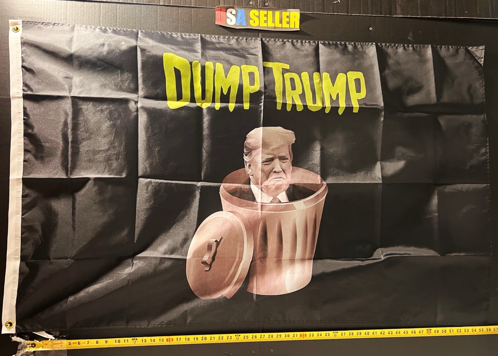 Dump Donald Trump Flag FREE USA Ship Impeach Liar Felon Idiot Democrat Sign 3x5’
