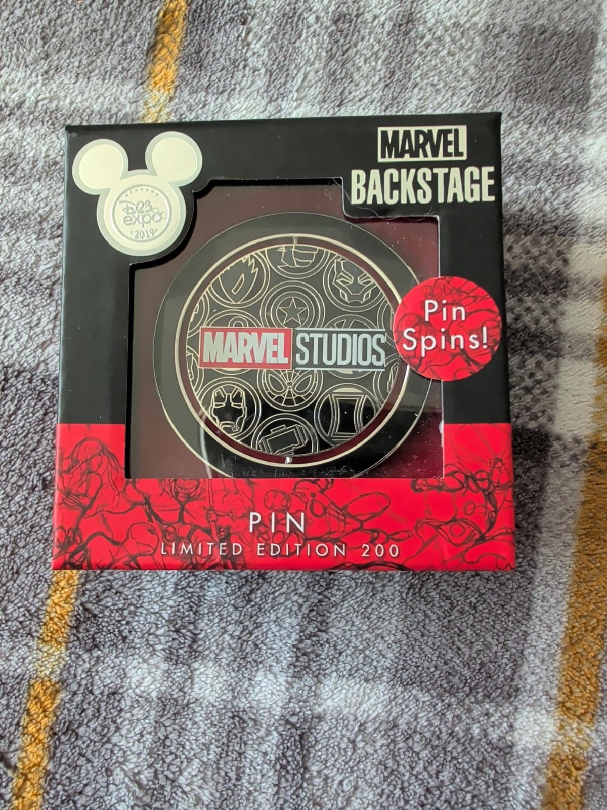 Disney D23 Expo 2019 Marvel Backstage LE 200 Swivel Pin Marvel Studios Rare