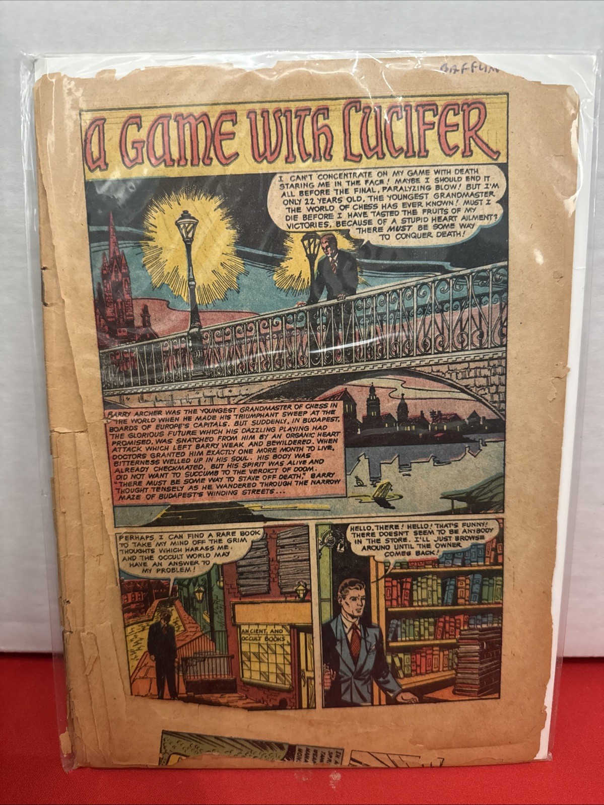 Baffling Mysteries #7 1952 Ace Comics Pre Code Horror COVERLESS Golden Age