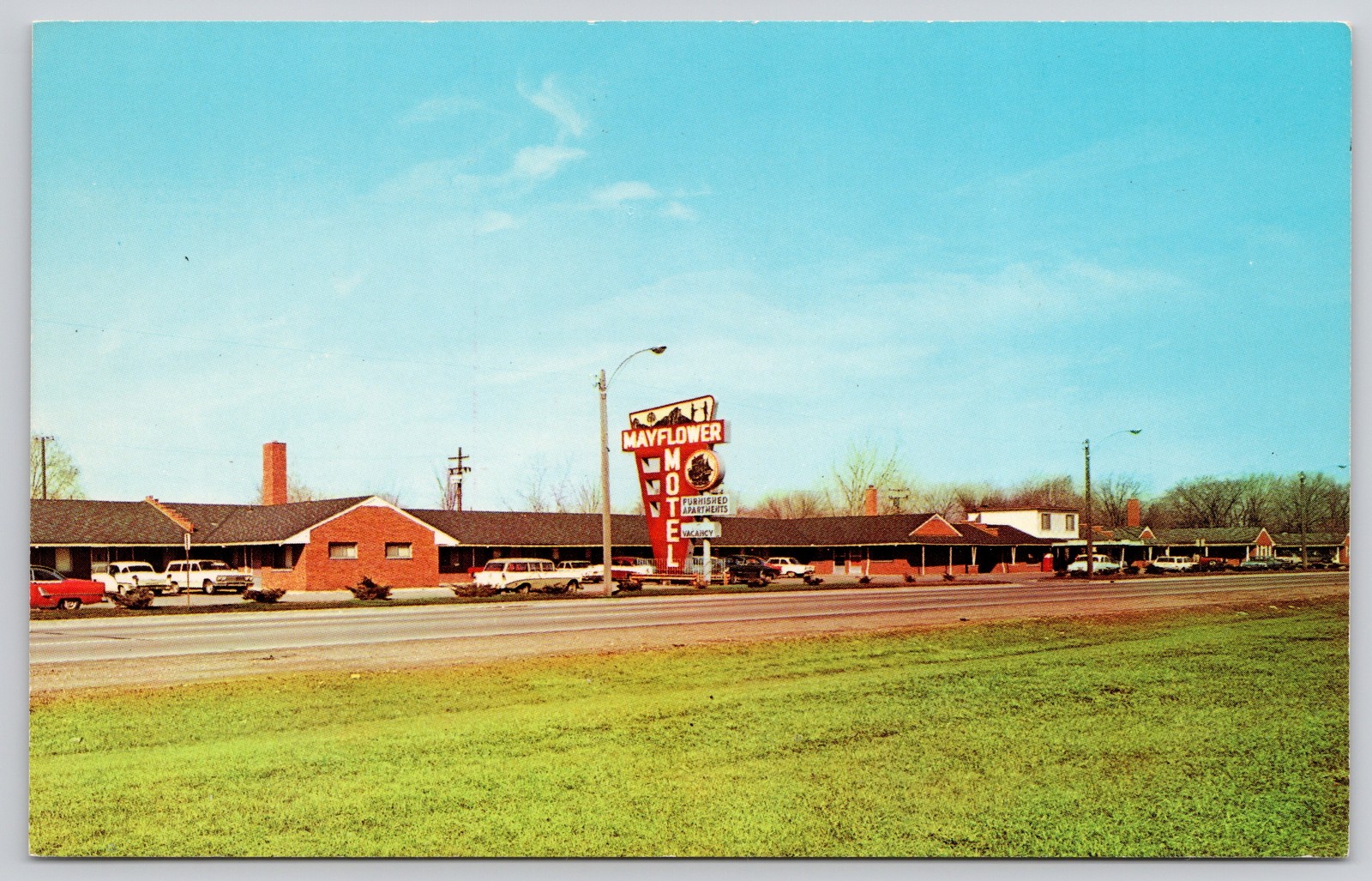 Detroit Michigan MI Mayflower Motel Telegraph Road Postcard c1960s