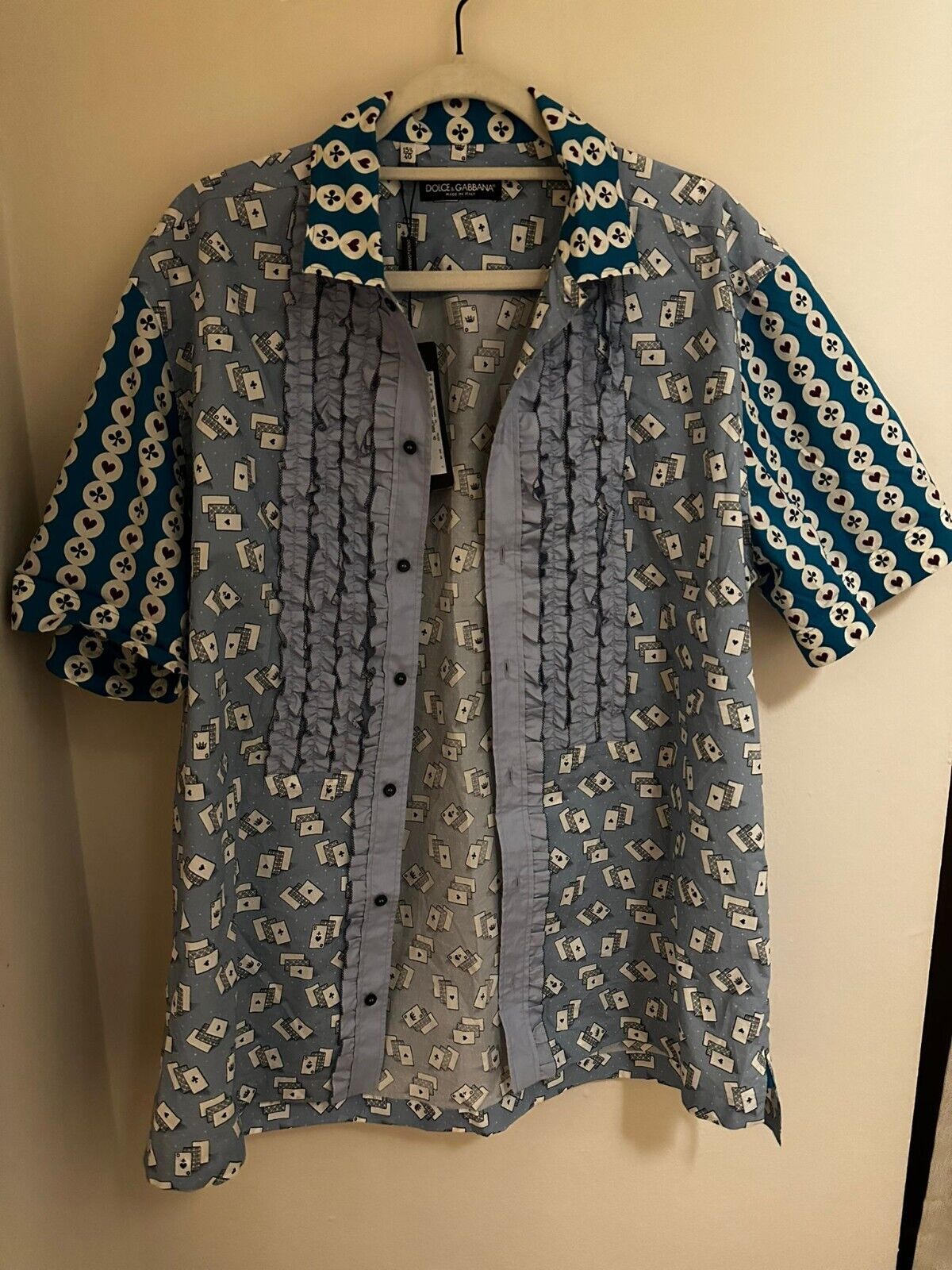 Dolce and Gabbana Card-Themed Unisex Short Sleeve Shirt