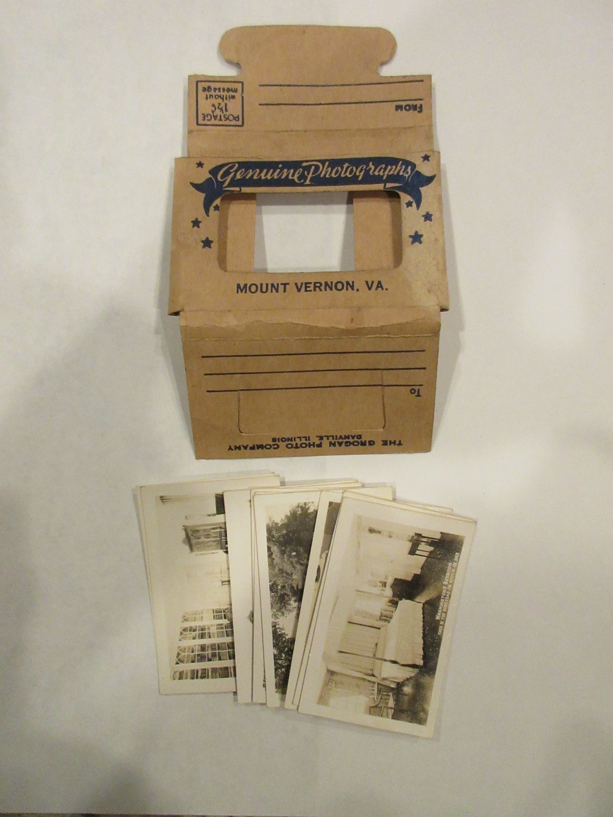 Vintage Mount Vernon, VA Minature Photograph Cards & Envelope - RB3425