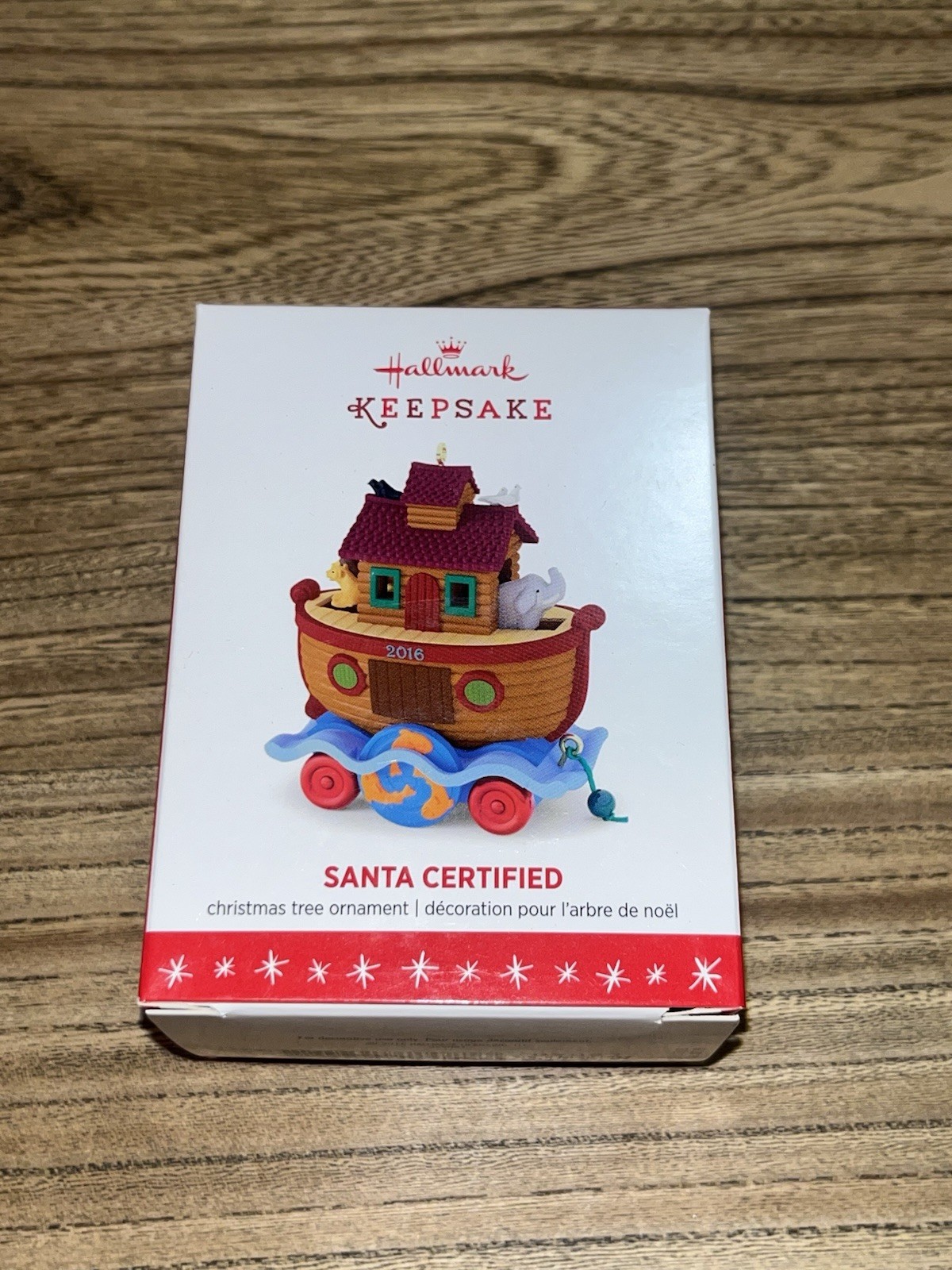 Hallmark Series Ornament Santa Certified #4 2016 Noah's Ark Boat NIB 