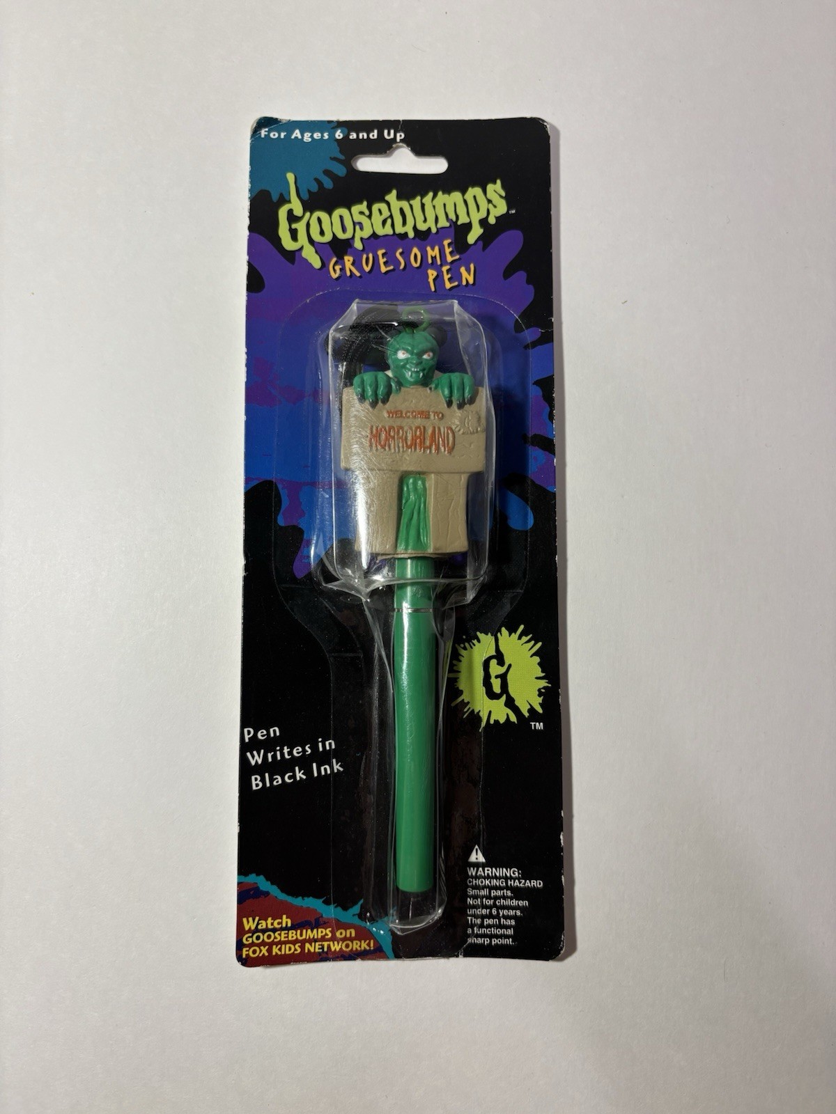 Vintage 1996 NEW Goosebumps Gruesome Pen The Horror Book #16 Sealed Package