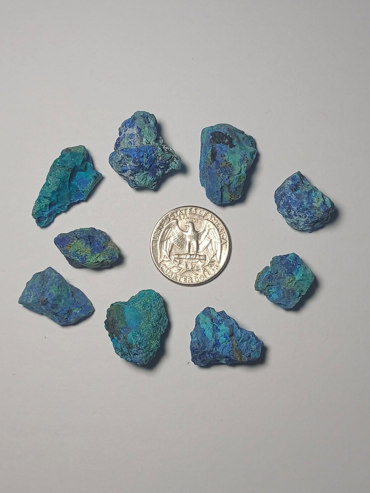 1/8 lb Natural AZURITE, MALACHITE & SHATTUCKTITE