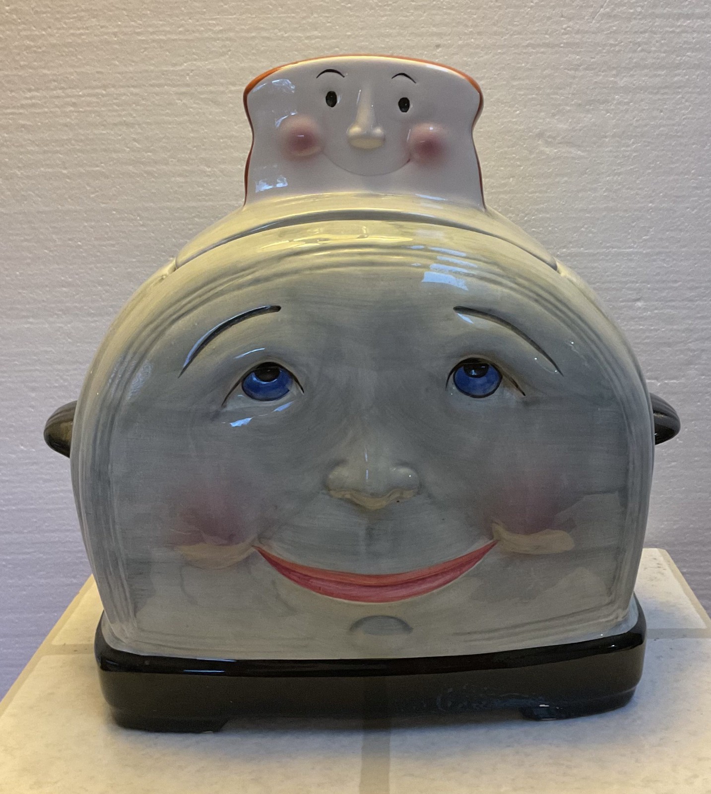 Vintage Clay Art San Francisco Toaster Cookie Jar Toast Handles 1990s 10
