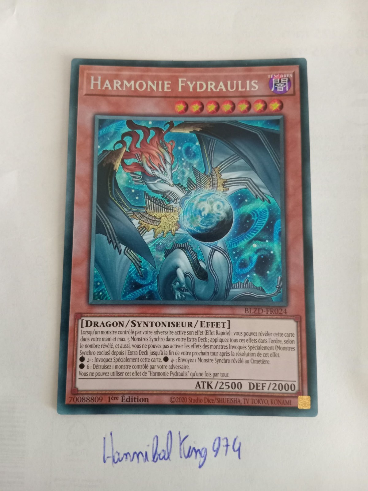 Yu-Gi-Oh Card  Harmony Fydraulis BLZD-FR024 Secret Rare